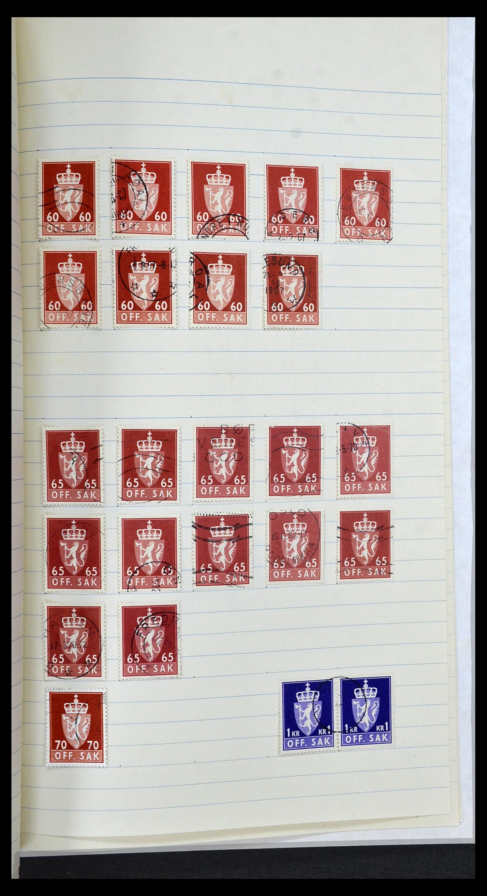 34233 090 - Postzegelverzameling 34233 Noorwegen 1856-1970.
