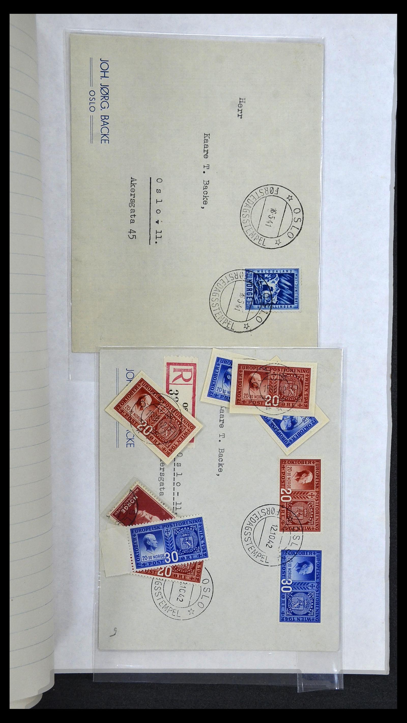 34233 094 - Postzegelverzameling 34233 Noorwegen 1856-1970.