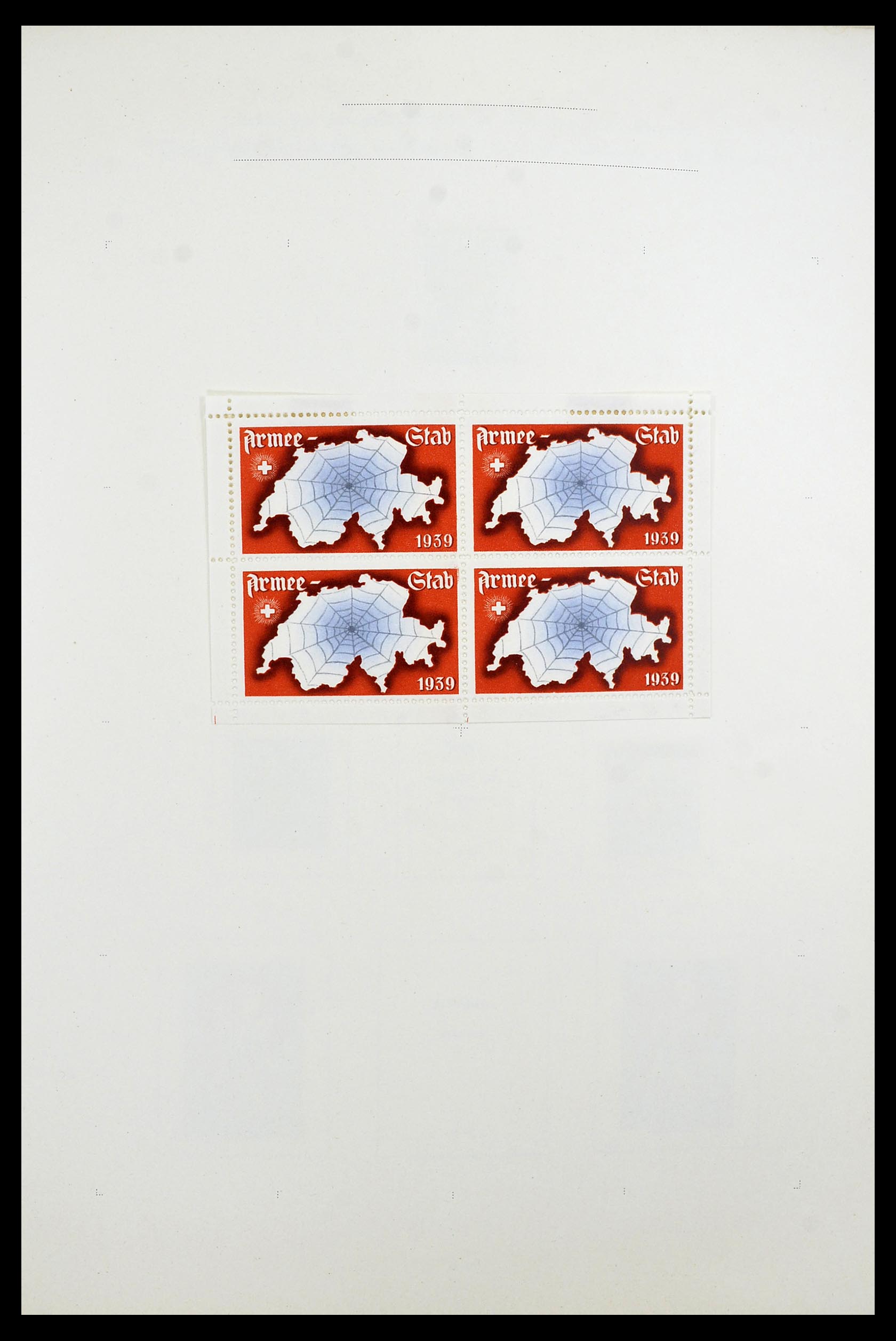 34234 002 - Postzegelverzameling 34234 Zwitserland soldatenzegels 1939-1945.