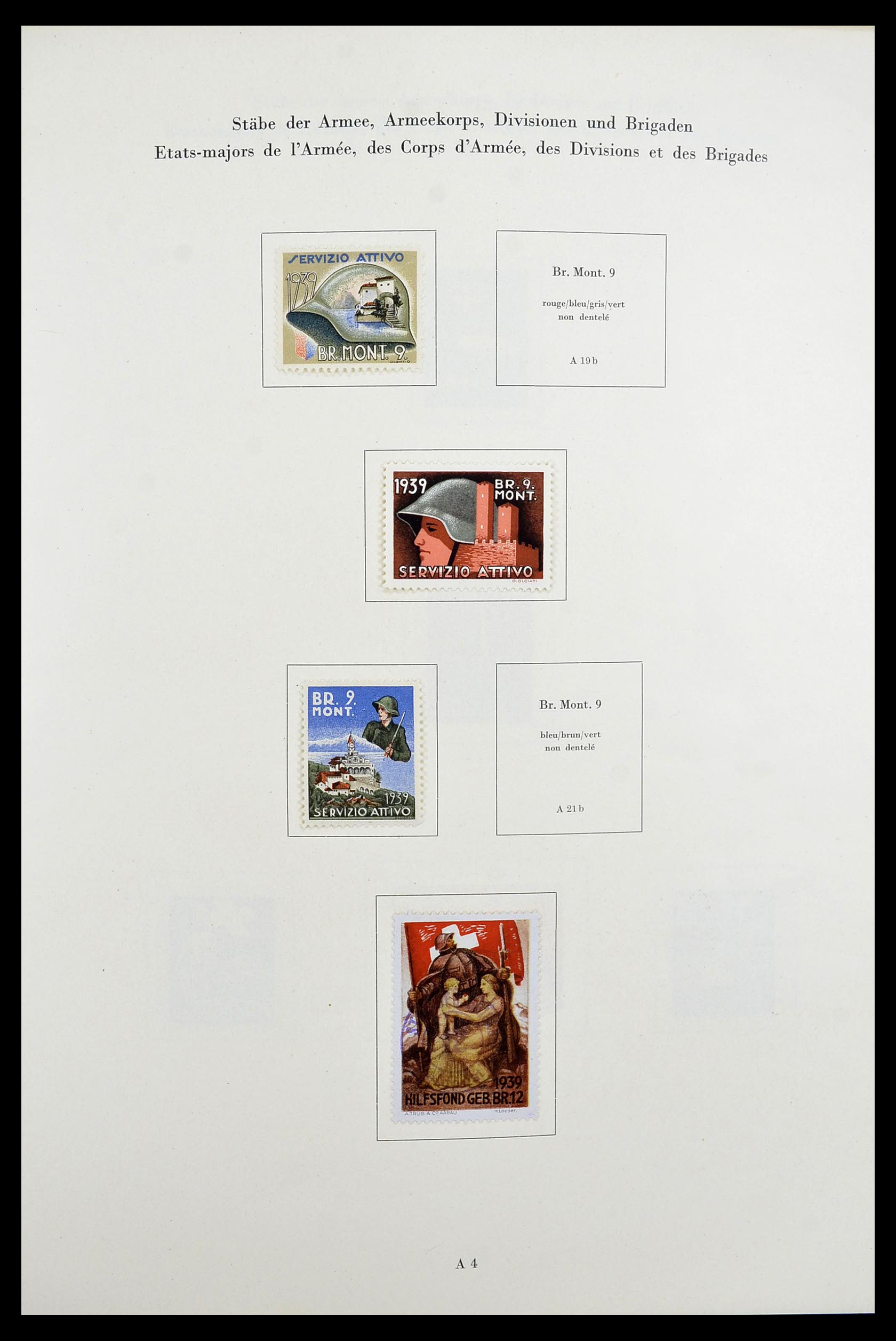 34234 005 - Stamp collection 34234 Switzerland soldier stamps 1939-1945.