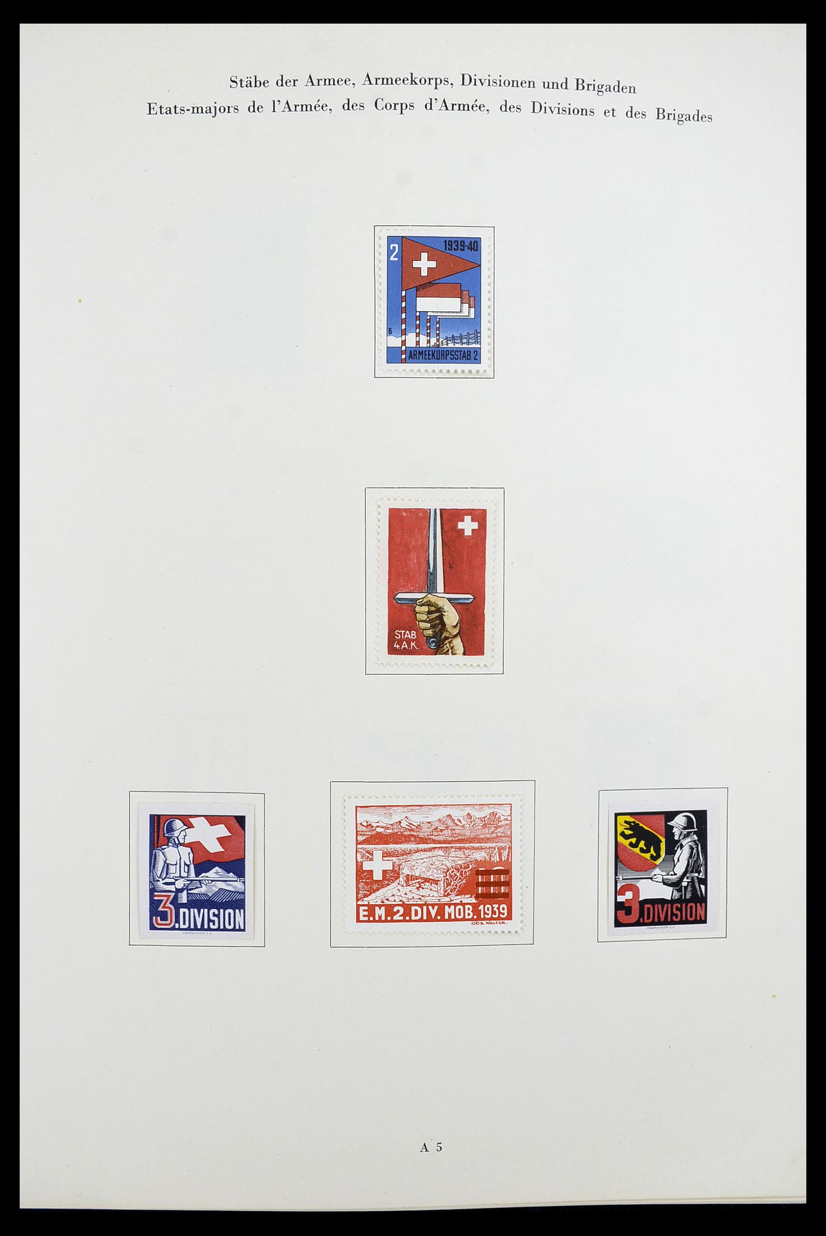 34234 006 - Postzegelverzameling 34234 Zwitserland soldatenzegels 1939-1945.