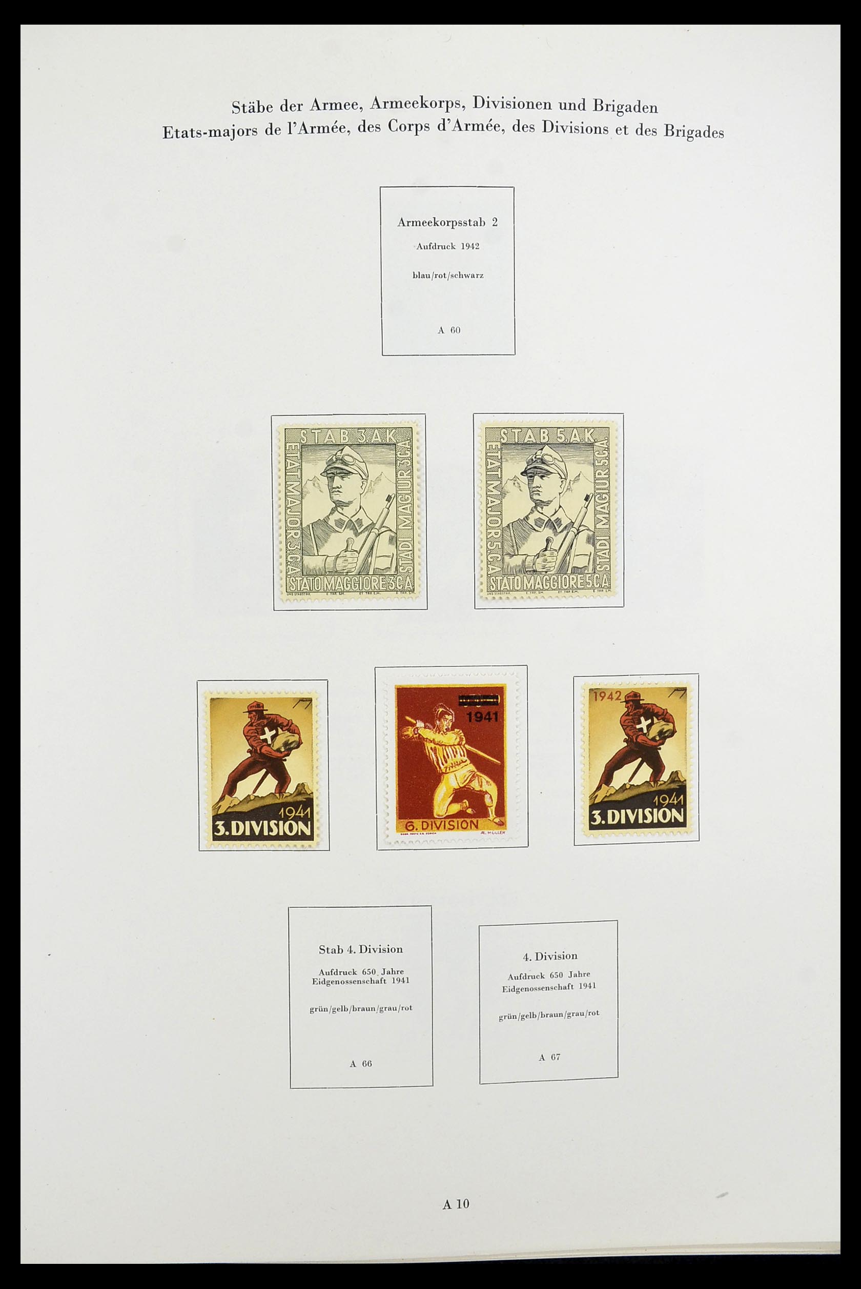 34234 011 - Postzegelverzameling 34234 Zwitserland soldatenzegels 1939-1945.