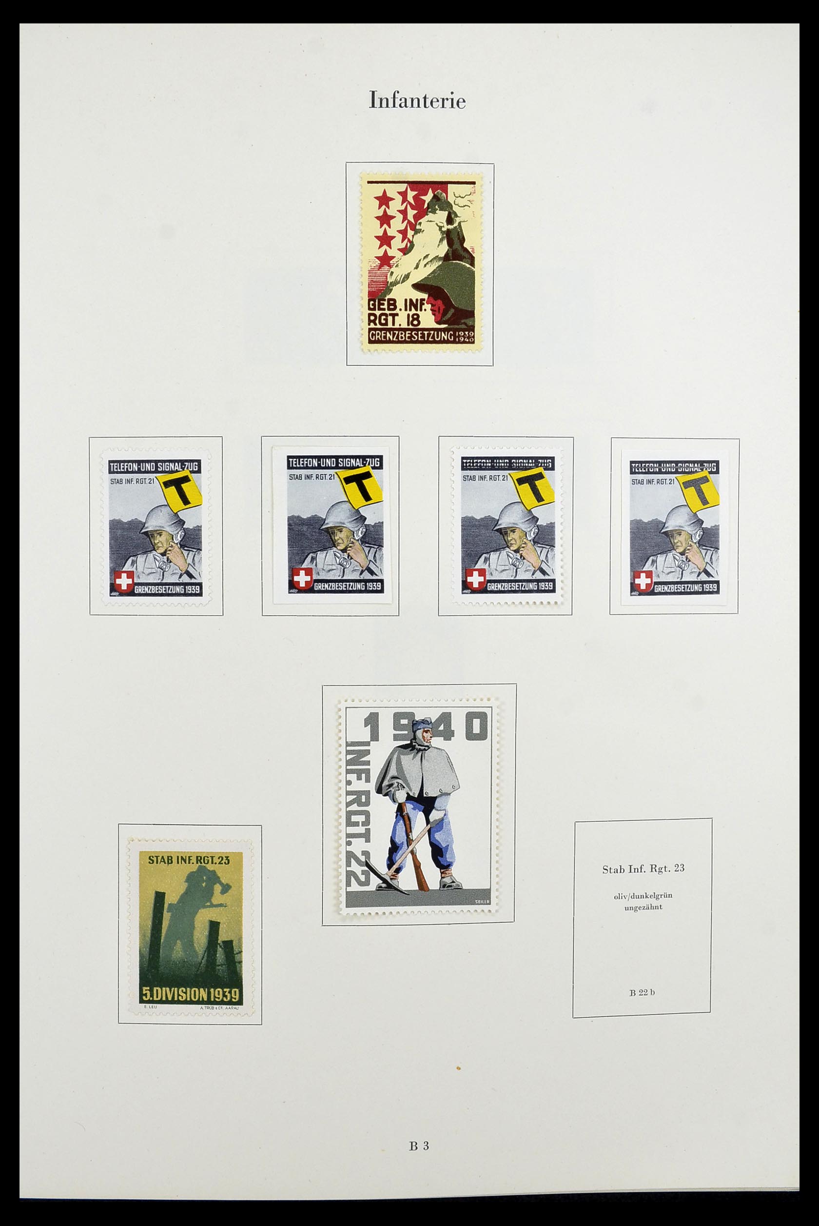 34234 015 - Stamp collection 34234 Switzerland soldier stamps 1939-1945.