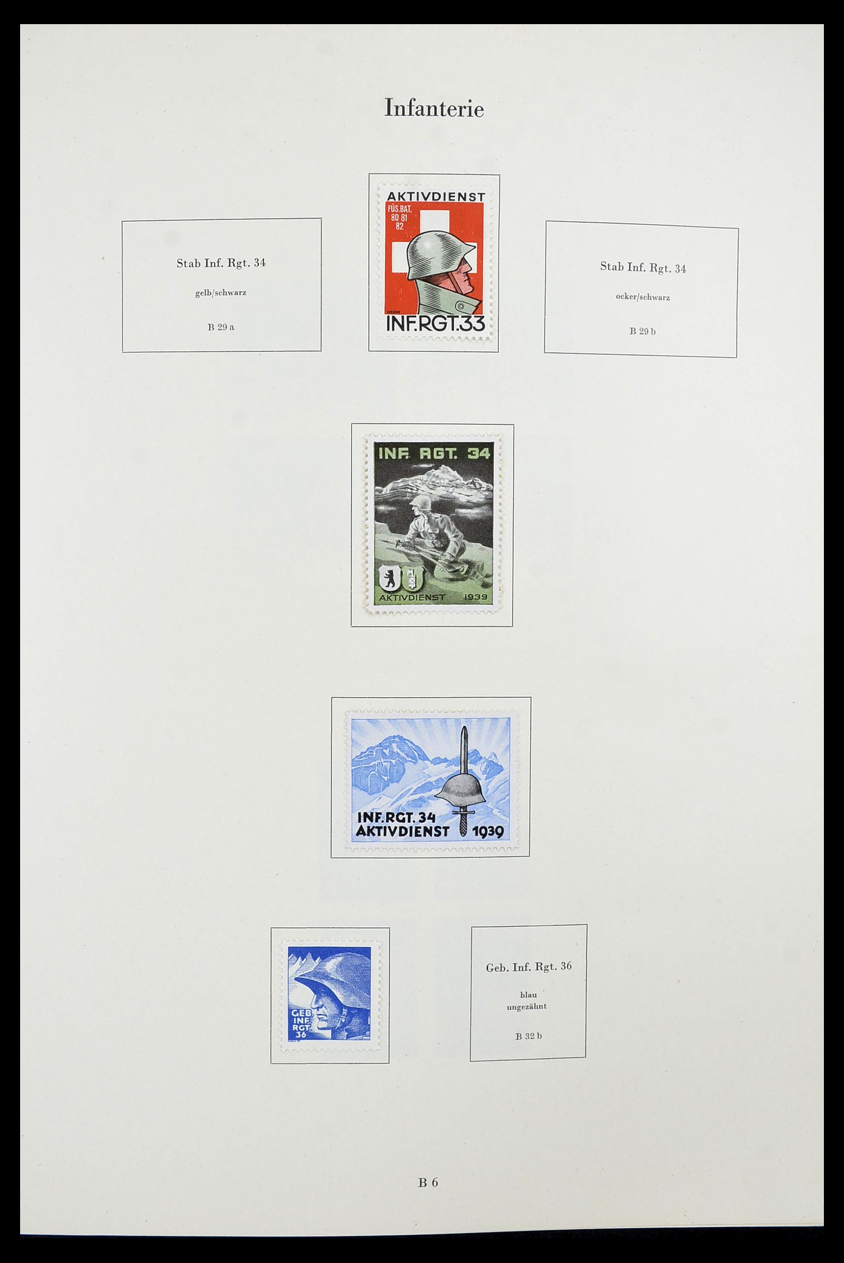 34234 018 - Postzegelverzameling 34234 Zwitserland soldatenzegels 1939-1945.