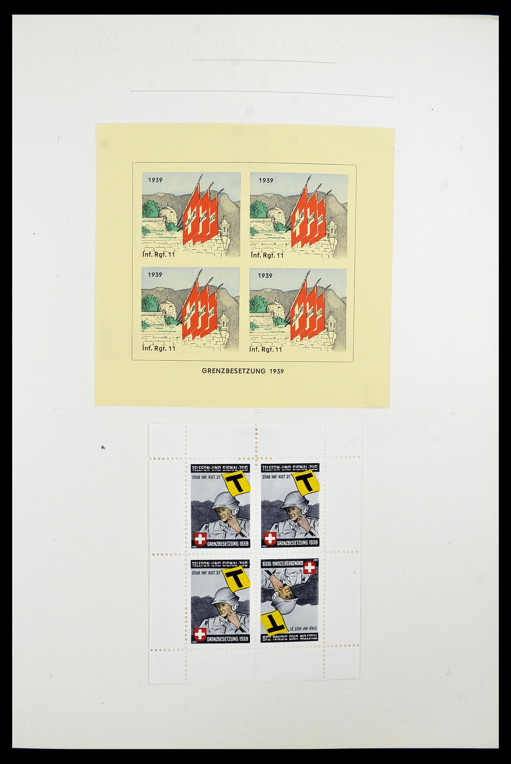 34234 019 - Postzegelverzameling 34234 Zwitserland soldatenzegels 1939-1945.