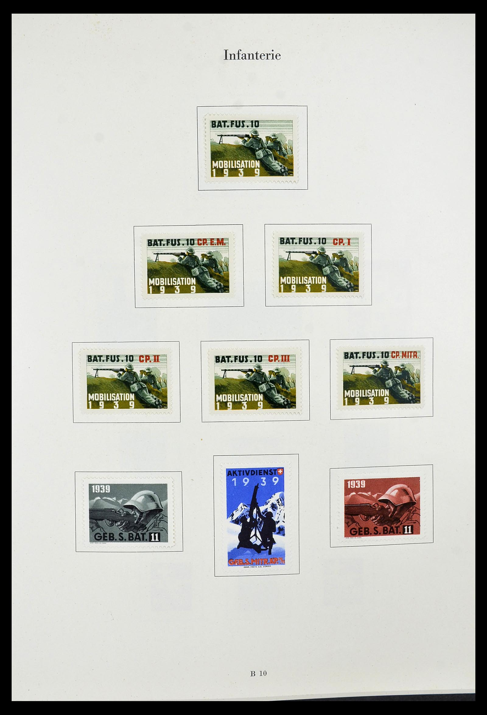 34234 024 - Stamp collection 34234 Switzerland soldier stamps 1939-1945.
