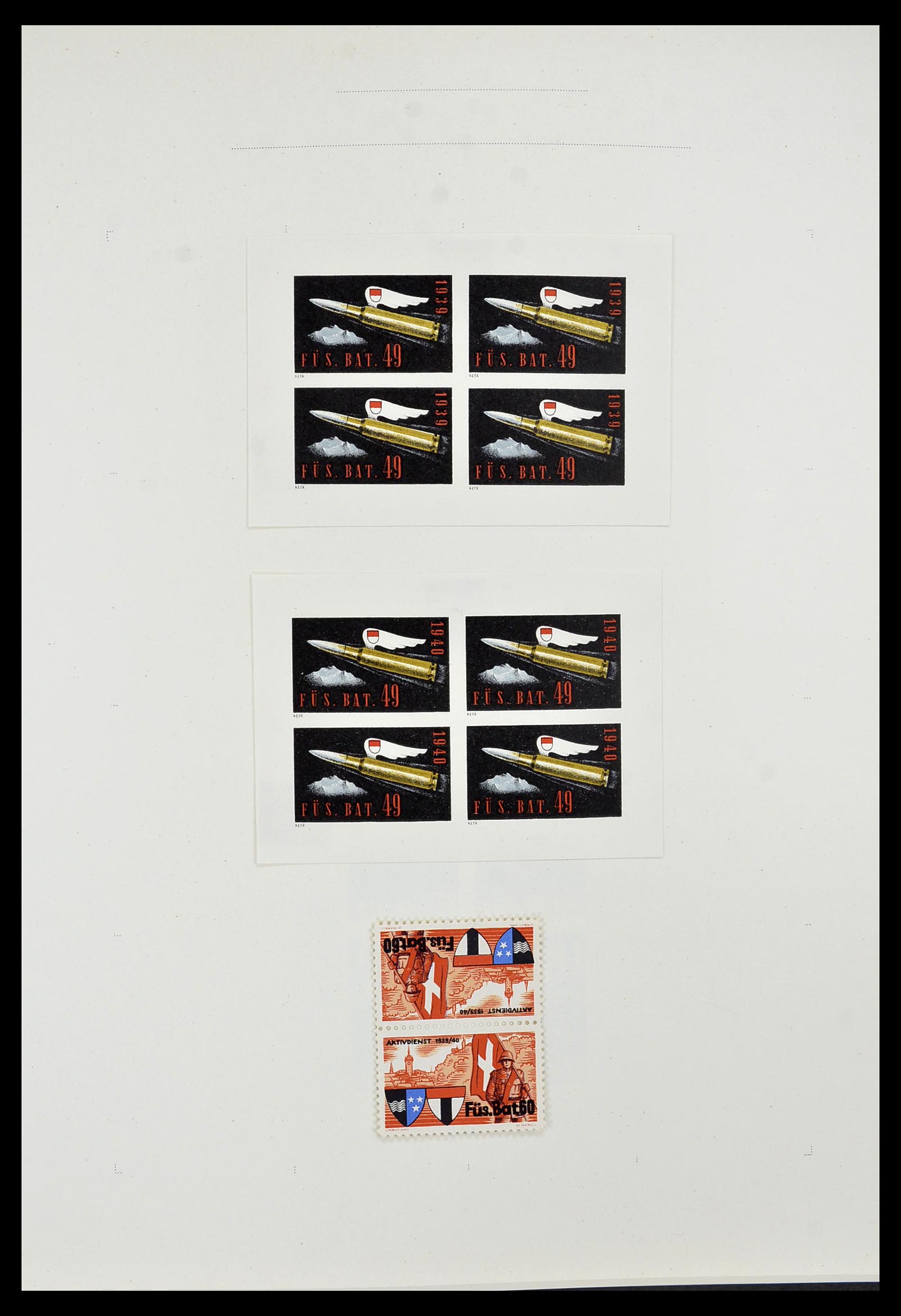 34234 045 - Postzegelverzameling 34234 Zwitserland soldatenzegels 1939-1945.