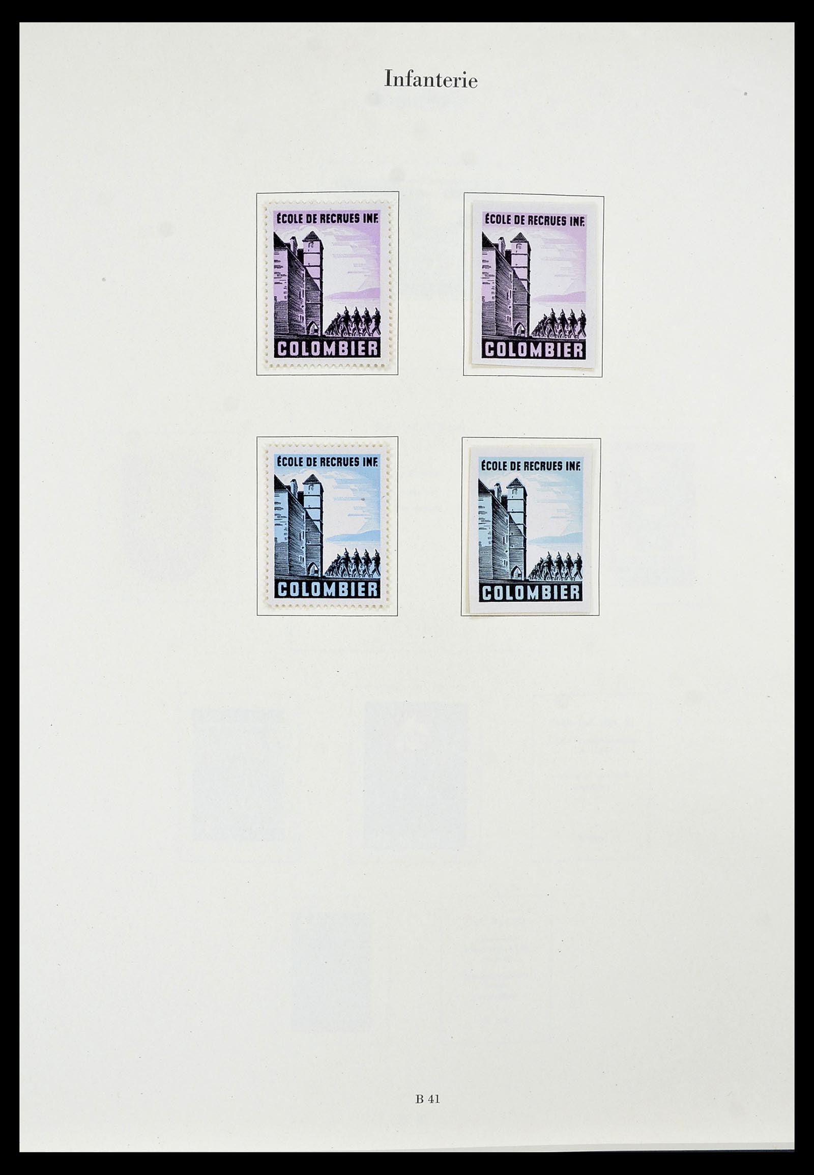 34234 066 - Postzegelverzameling 34234 Zwitserland soldatenzegels 1939-1945.