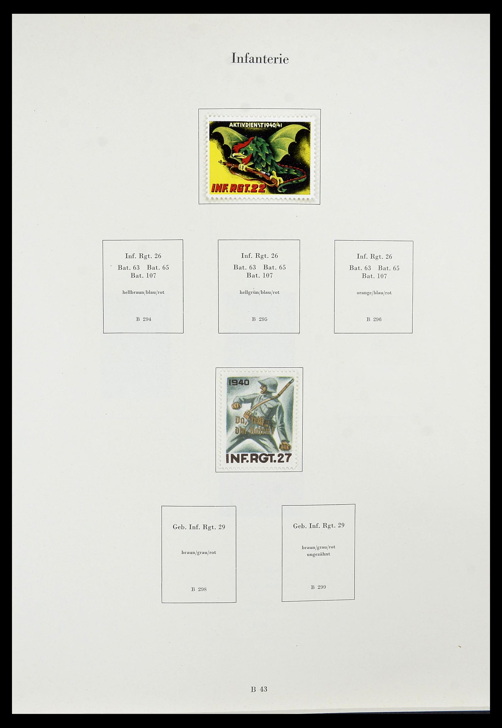34234 068 - Postzegelverzameling 34234 Zwitserland soldatenzegels 1939-1945.