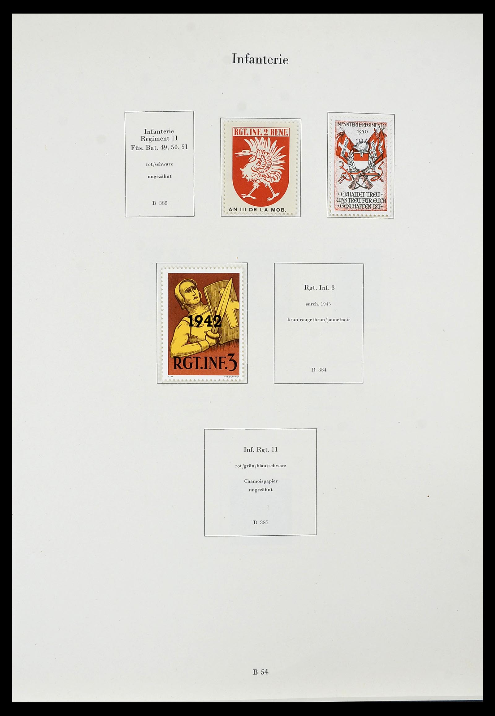 34234 079 - Postzegelverzameling 34234 Zwitserland soldatenzegels 1939-1945.