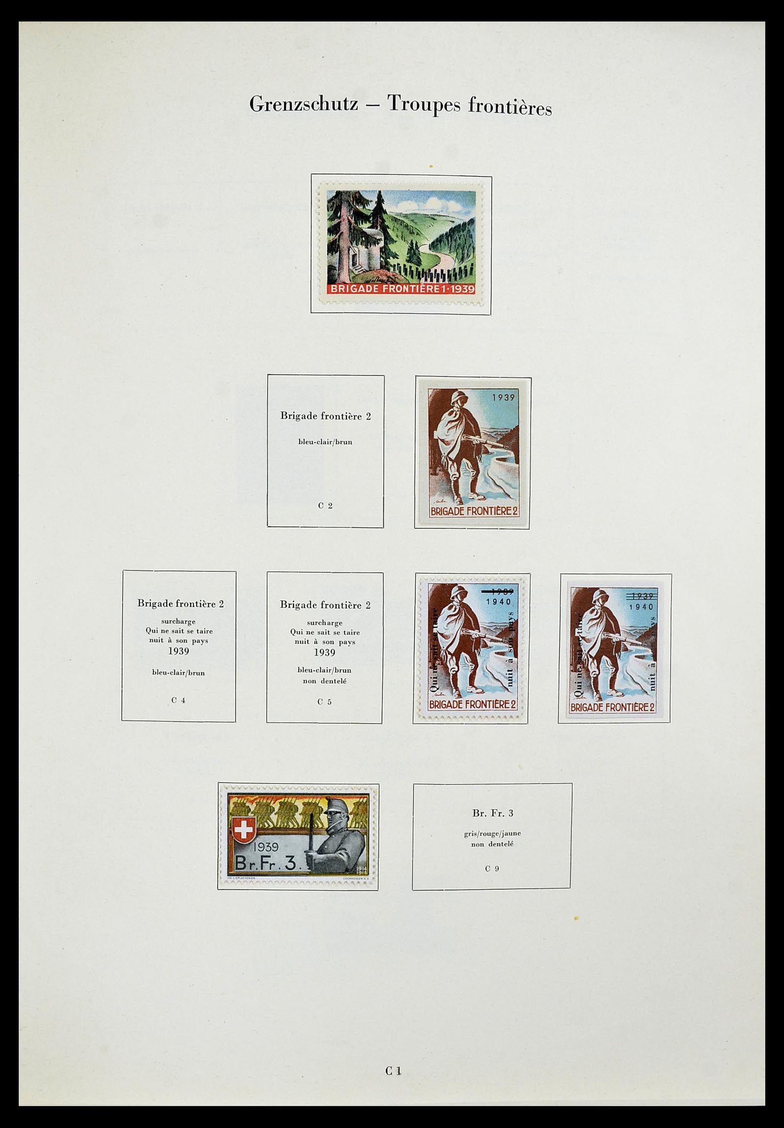 34234 086 - Stamp collection 34234 Switzerland soldier stamps 1939-1945.