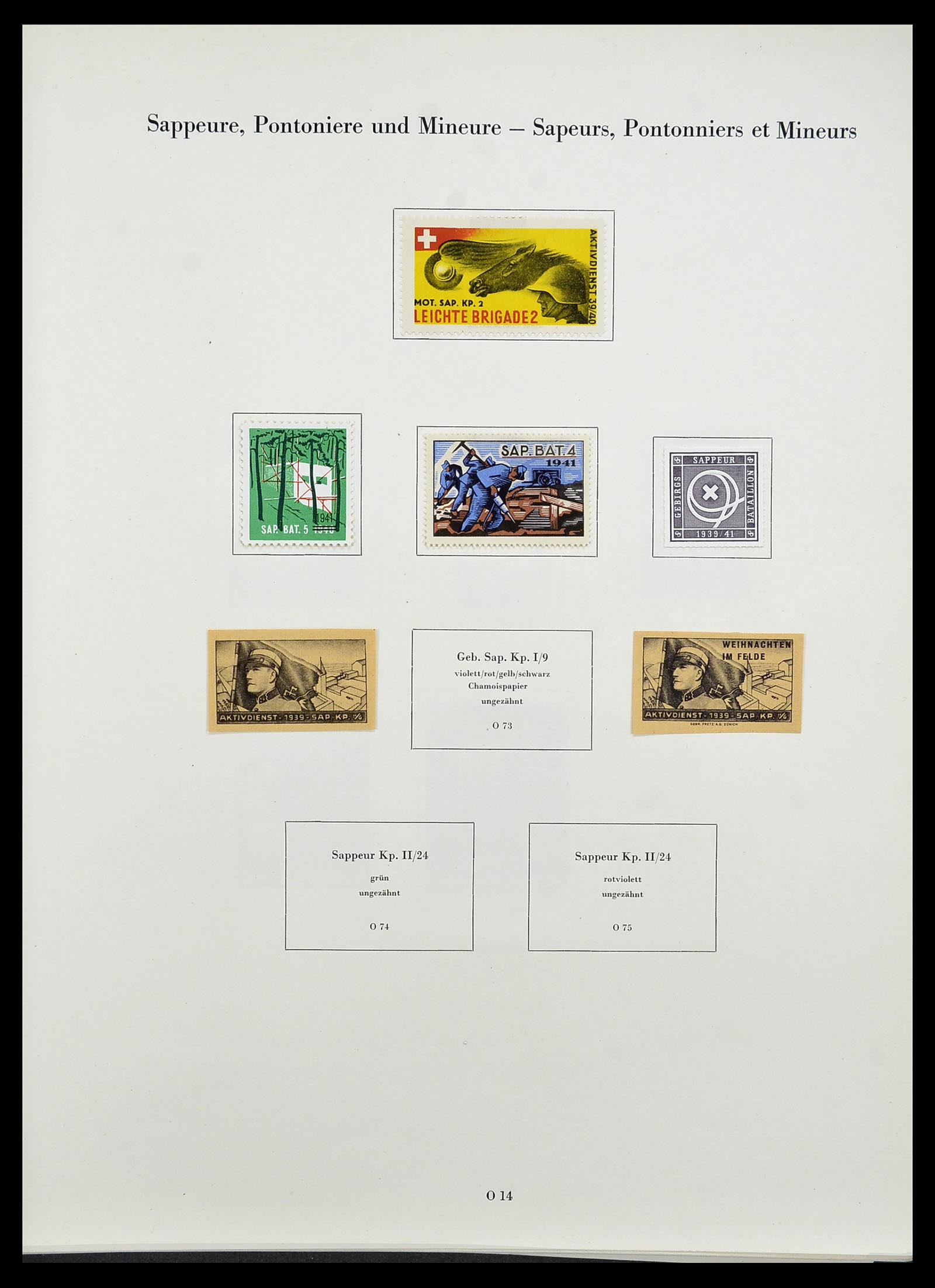 34234 281 - Postzegelverzameling 34234 Zwitserland soldatenzegels 1939-1945.