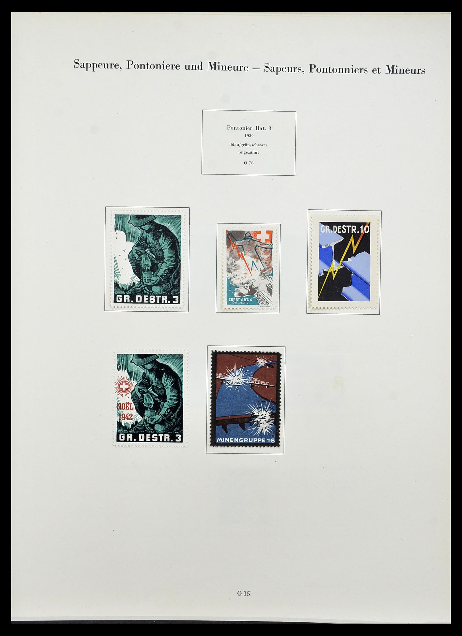 34234 282 - Postzegelverzameling 34234 Zwitserland soldatenzegels 1939-1945.