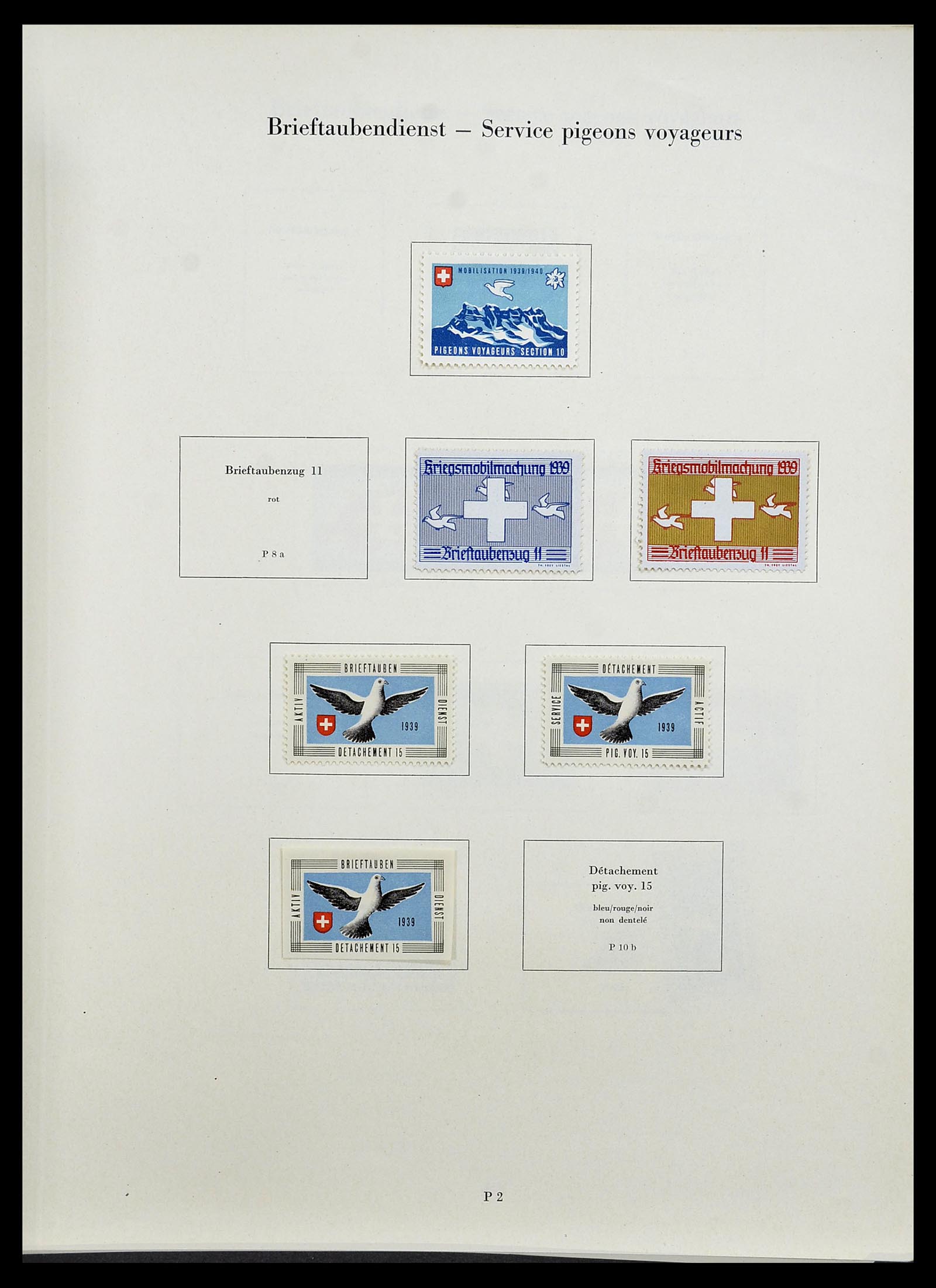 34234 284 - Postzegelverzameling 34234 Zwitserland soldatenzegels 1939-1945.