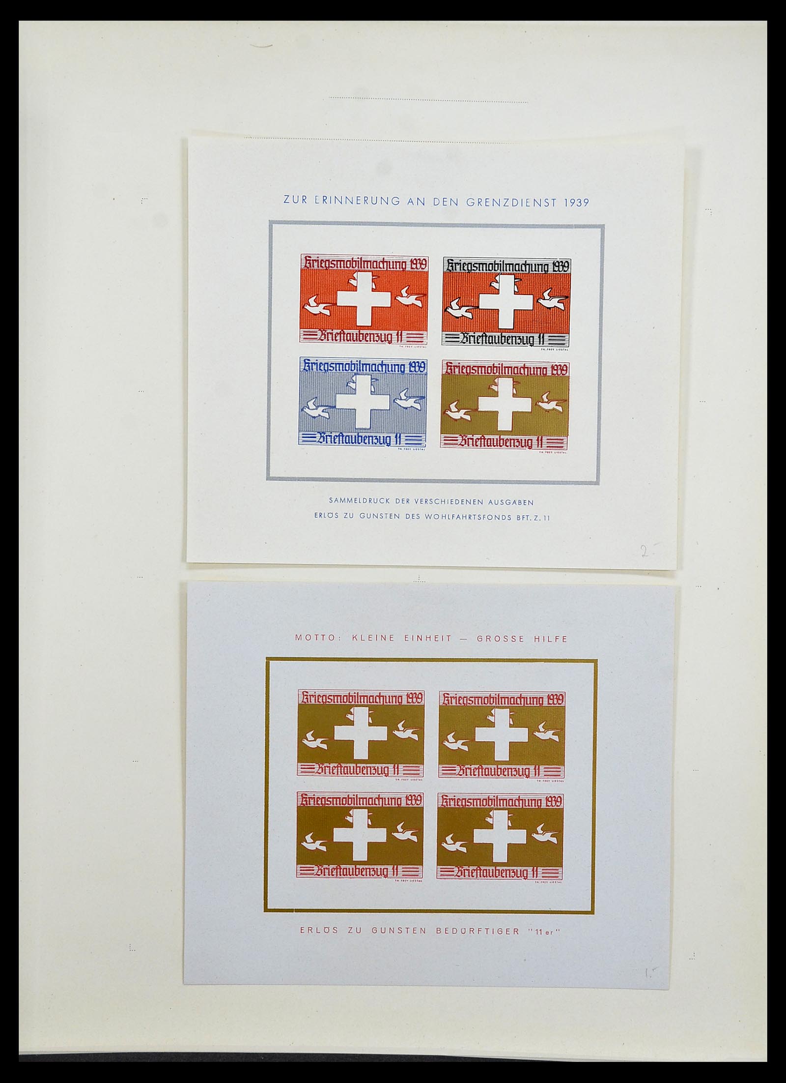 34234 286 - Postzegelverzameling 34234 Zwitserland soldatenzegels 1939-1945.
