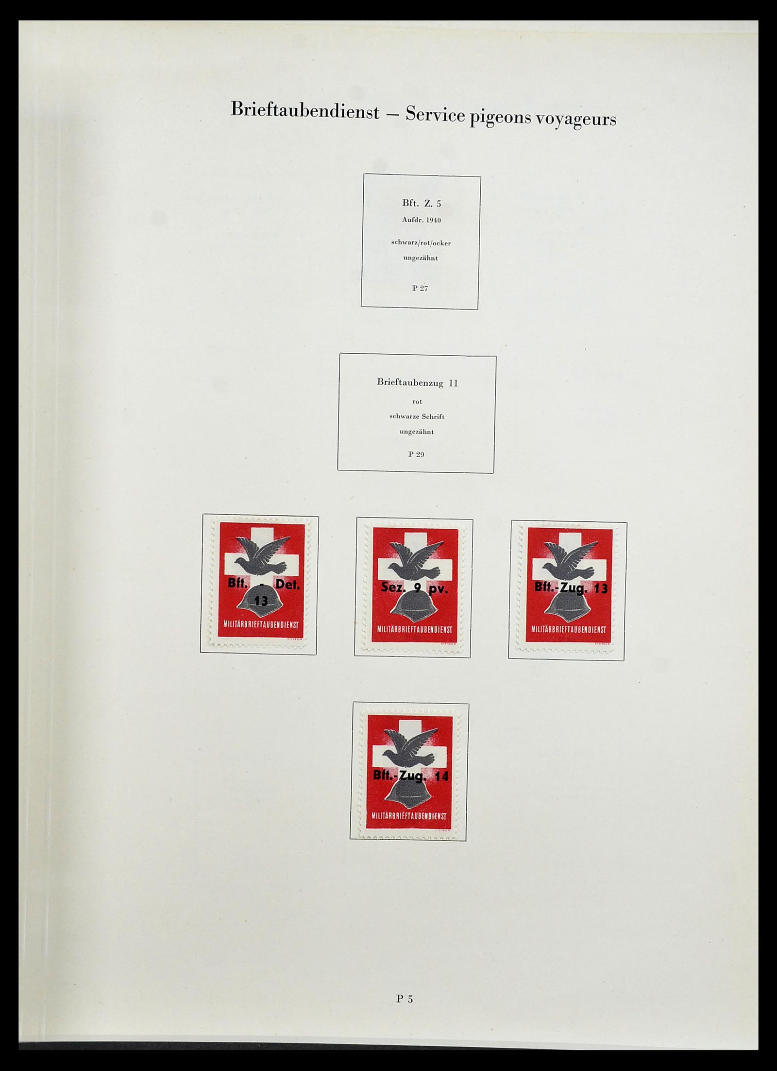 34234 289 - Postzegelverzameling 34234 Zwitserland soldatenzegels 1939-1945.