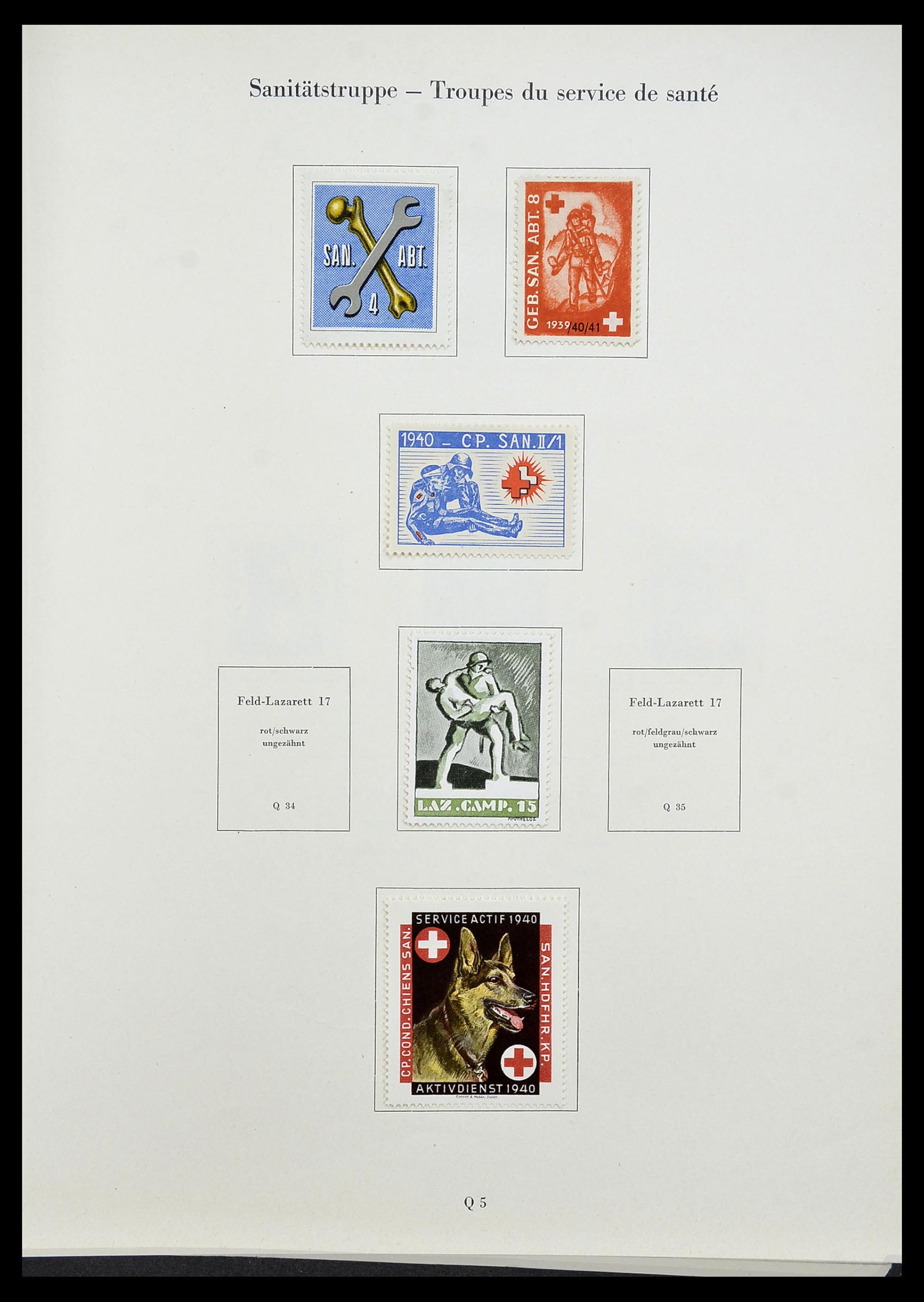 34234 294 - Postzegelverzameling 34234 Zwitserland soldatenzegels 1939-1945.