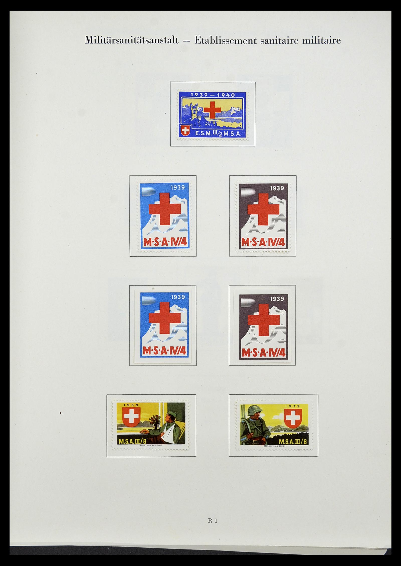 34234 297 - Postzegelverzameling 34234 Zwitserland soldatenzegels 1939-1945.