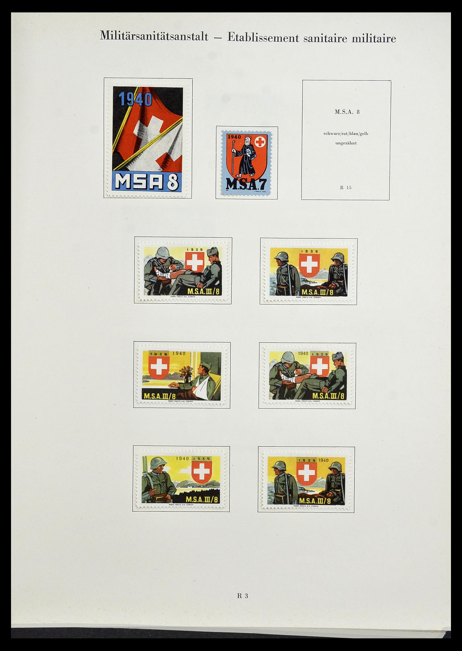 34234 299 - Postzegelverzameling 34234 Zwitserland soldatenzegels 1939-1945.