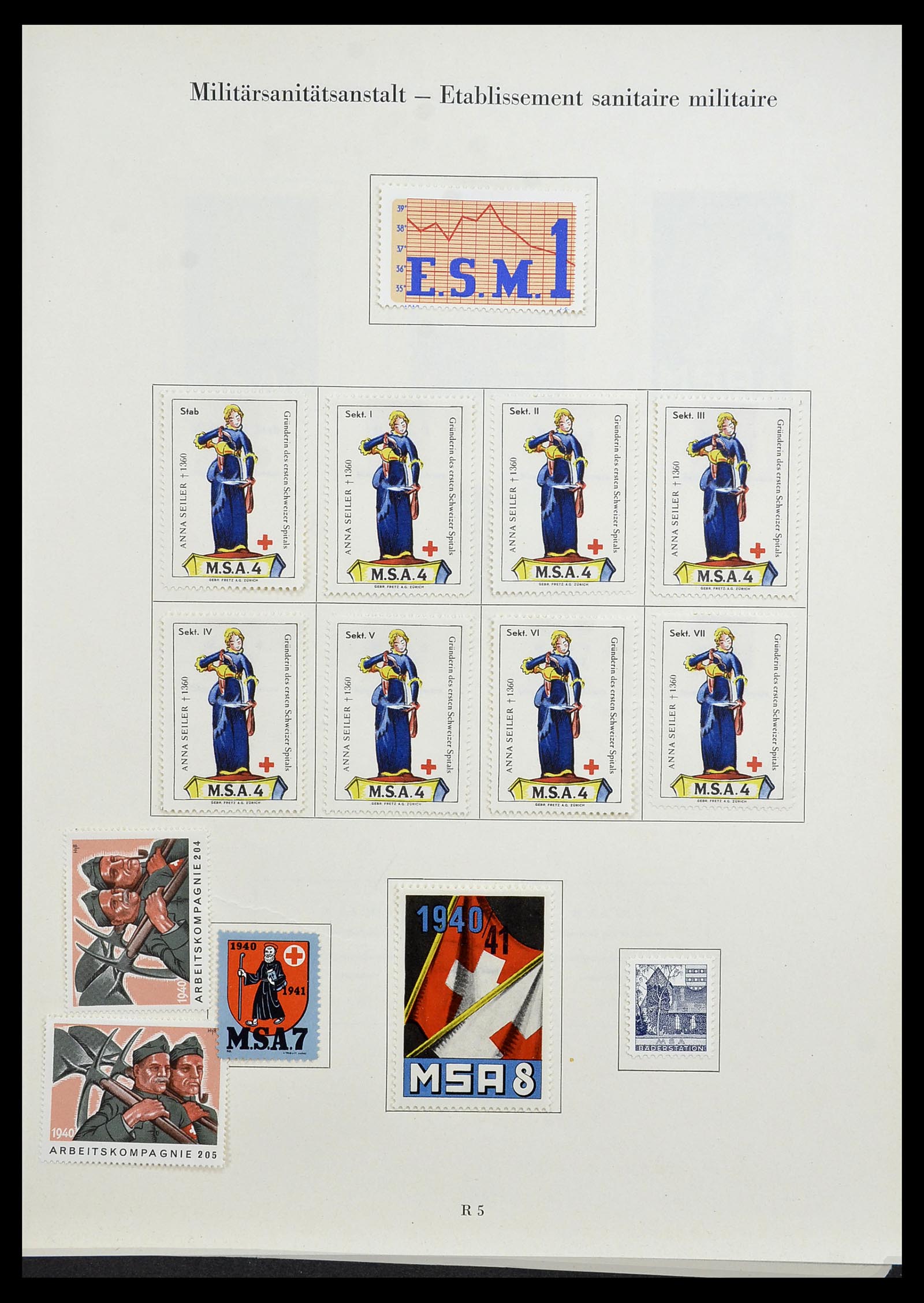 34234 301 - Stamp collection 34234 Switzerland soldier stamps 1939-1945.