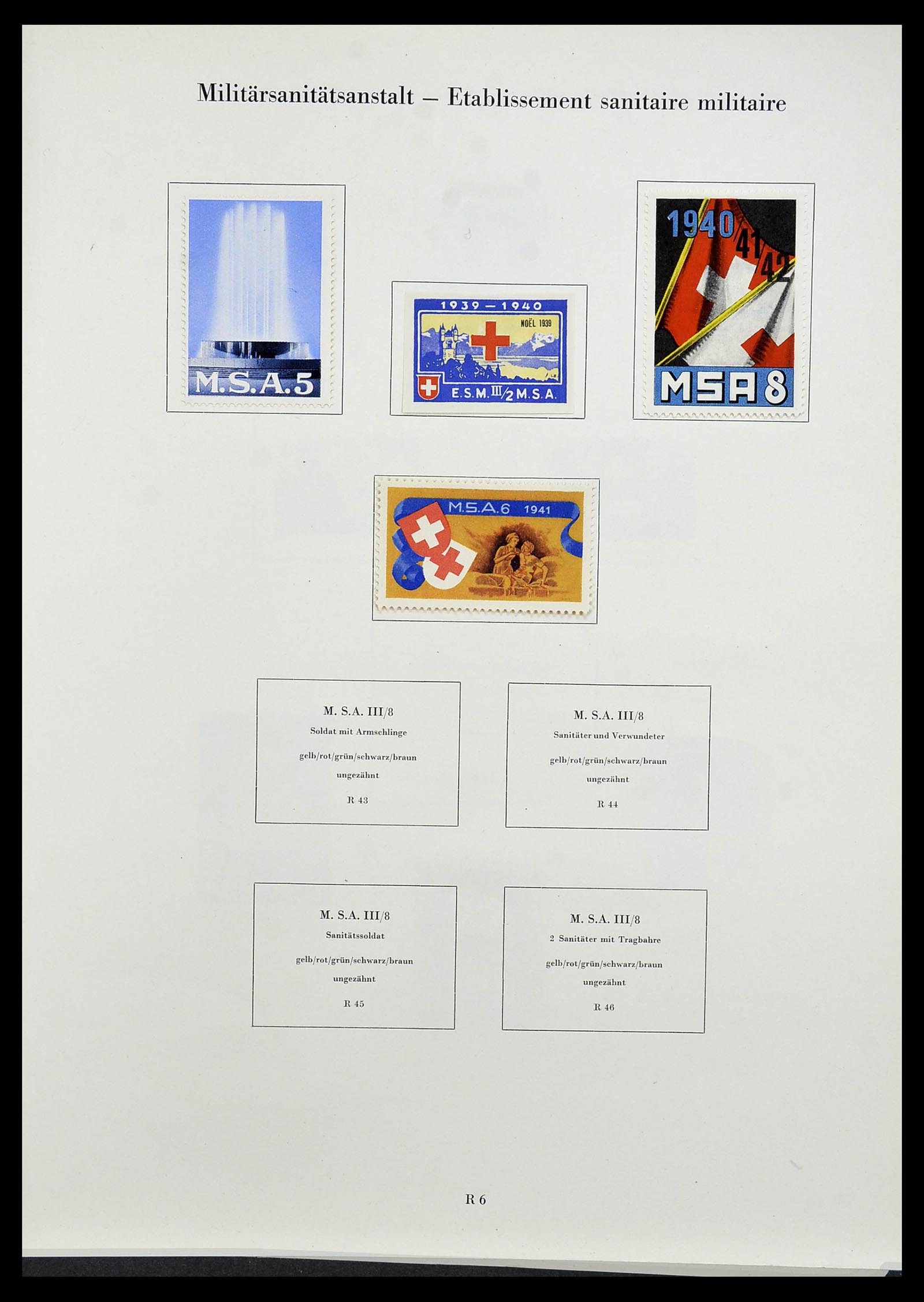 34234 302 - Stamp collection 34234 Switzerland soldier stamps 1939-1945.