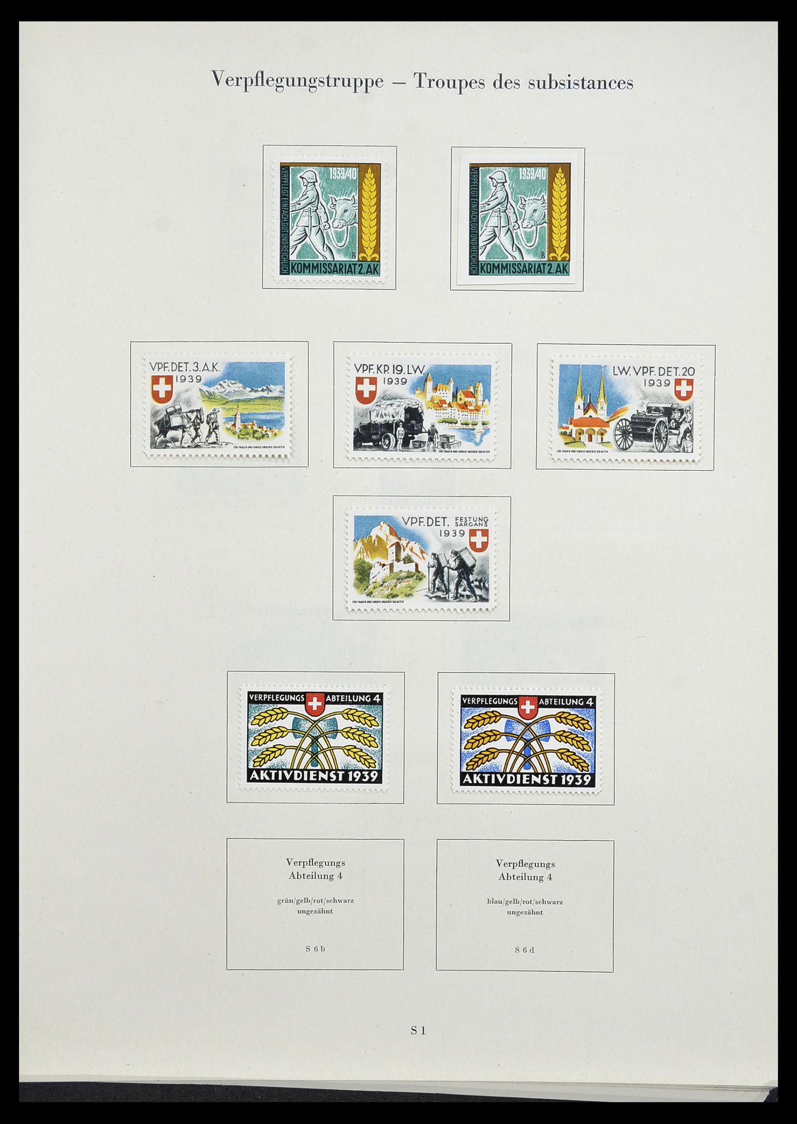 34234 304 - Stamp collection 34234 Switzerland soldier stamps 1939-1945.