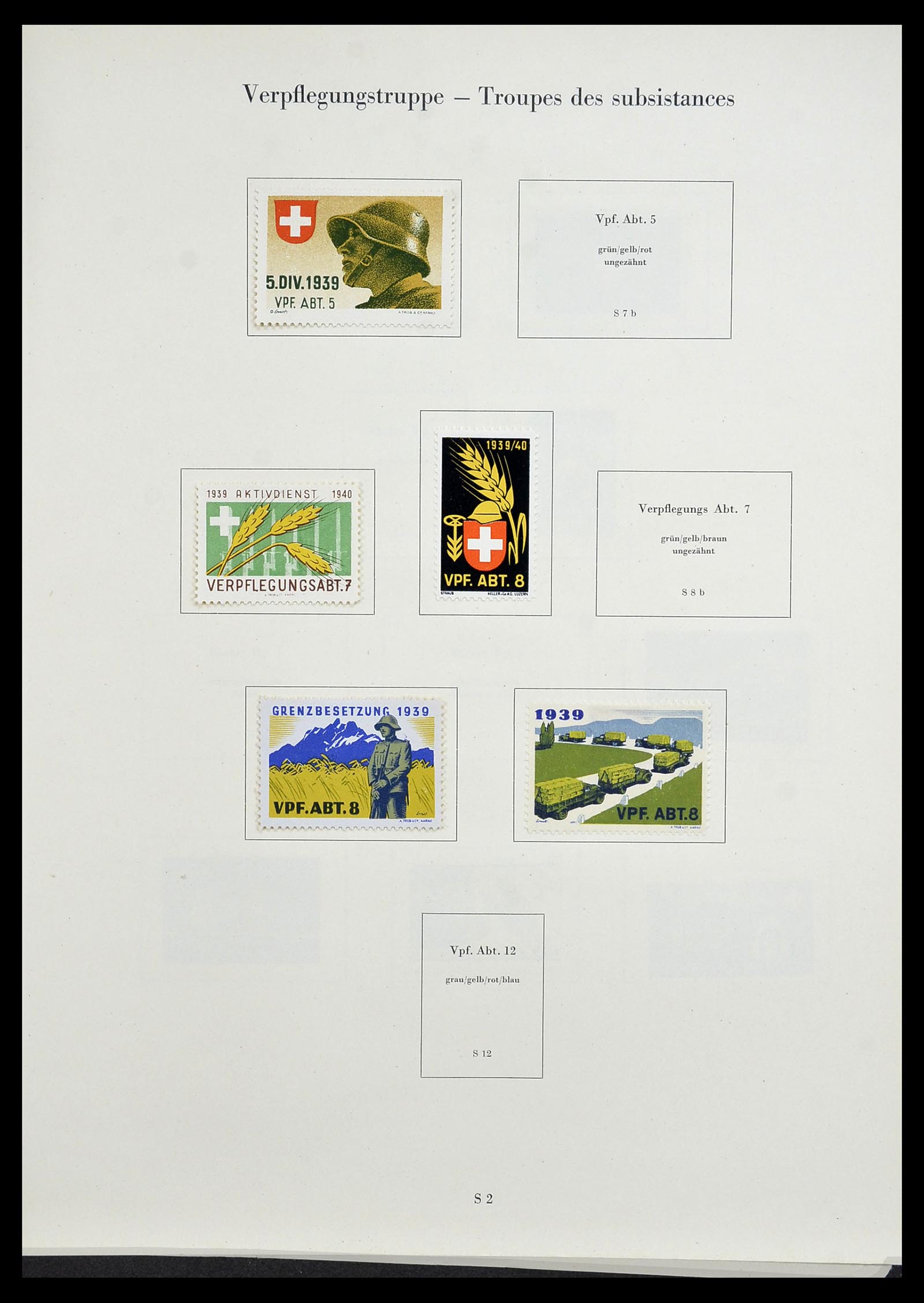 34234 305 - Stamp collection 34234 Switzerland soldier stamps 1939-1945.