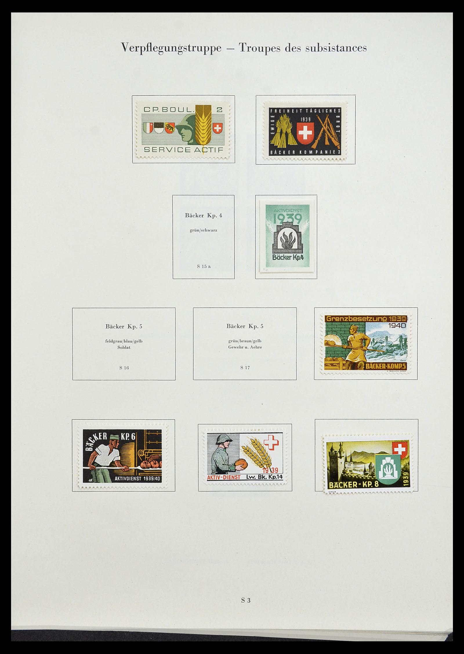 34234 306 - Stamp collection 34234 Switzerland soldier stamps 1939-1945.