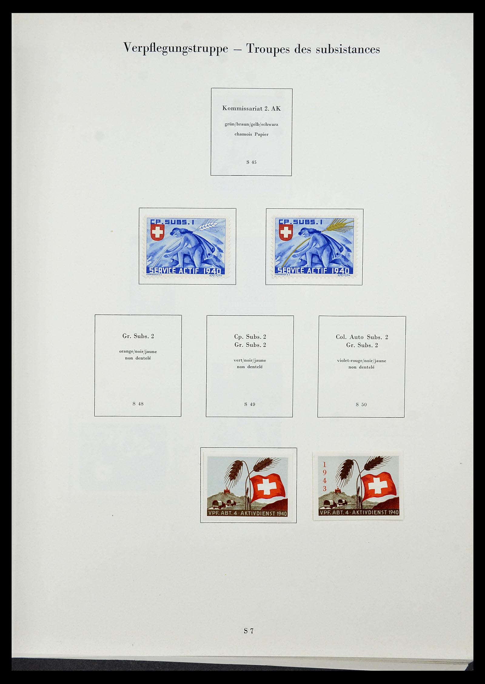 34234 311 - Stamp collection 34234 Switzerland soldier stamps 1939-1945.