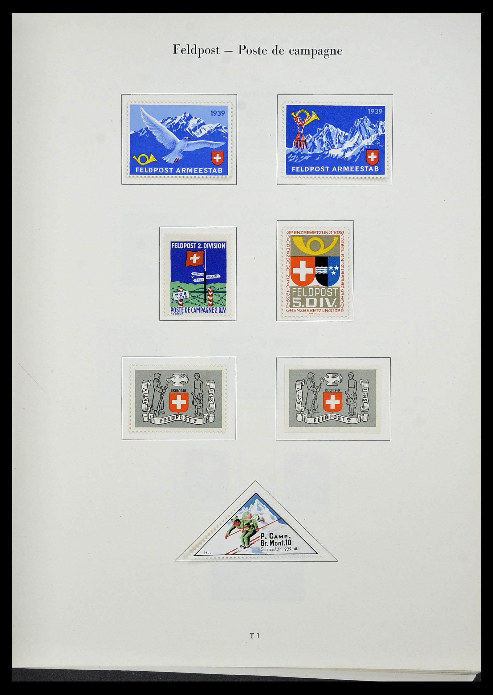 34234 314 - Postzegelverzameling 34234 Zwitserland soldatenzegels 1939-1945.