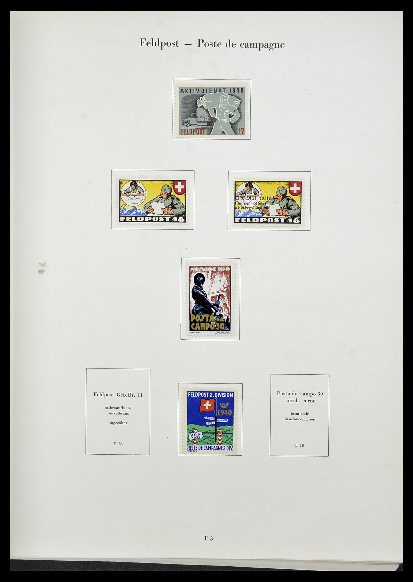 34234 316 - Postzegelverzameling 34234 Zwitserland soldatenzegels 1939-1945.