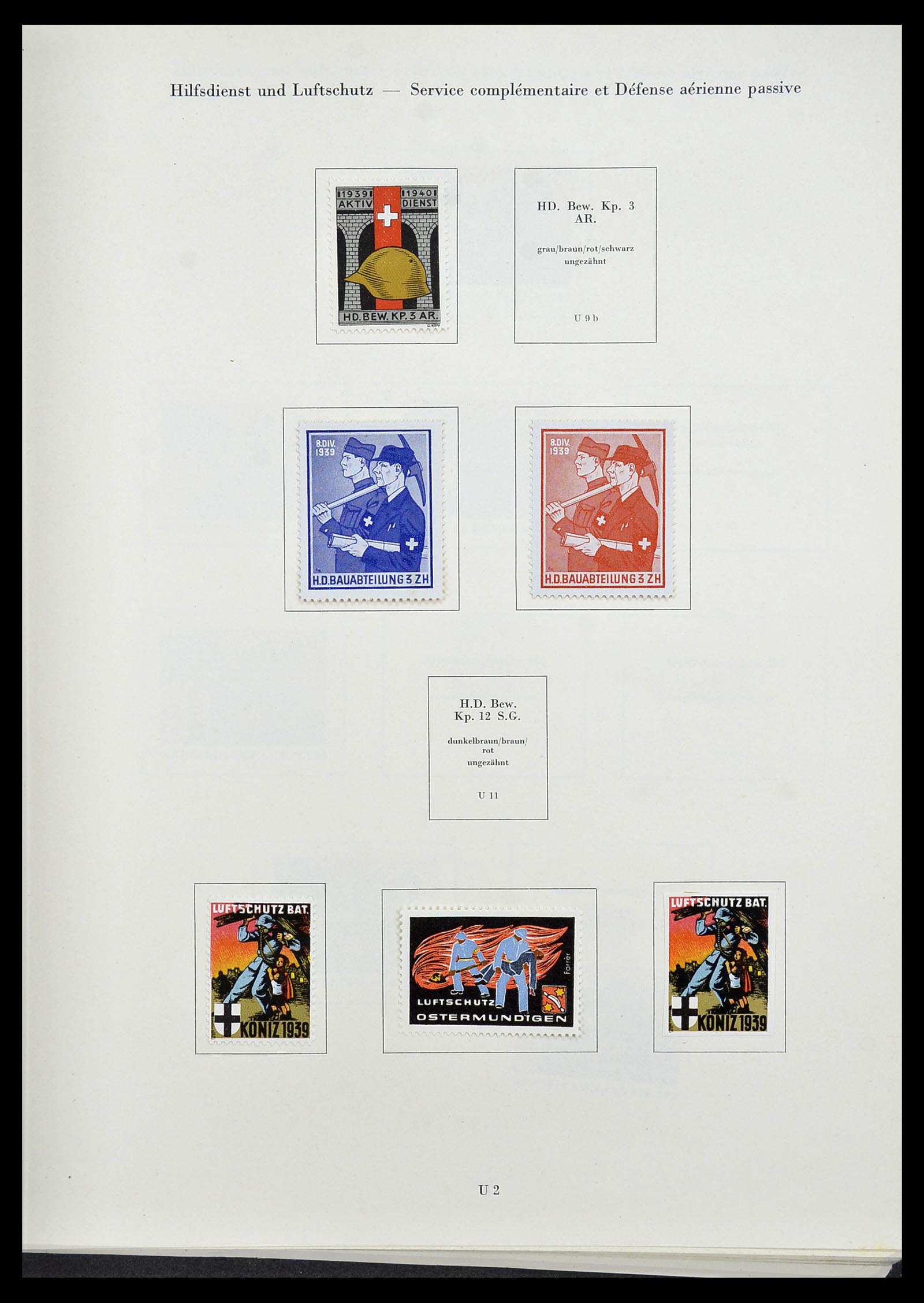 34234 317 - Postzegelverzameling 34234 Zwitserland soldatenzegels 1939-1945.