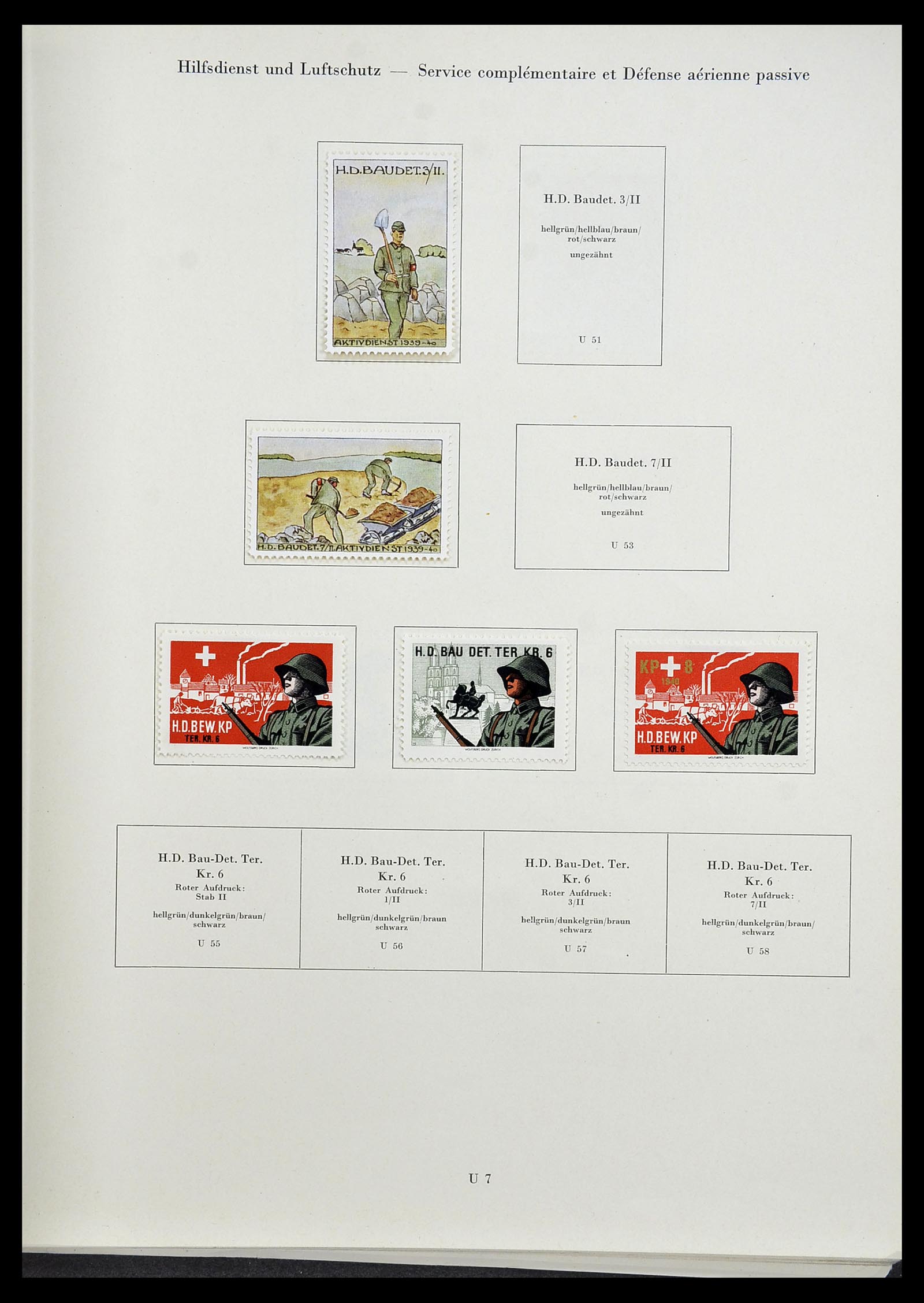 34234 322 - Stamp collection 34234 Switzerland soldier stamps 1939-1945.