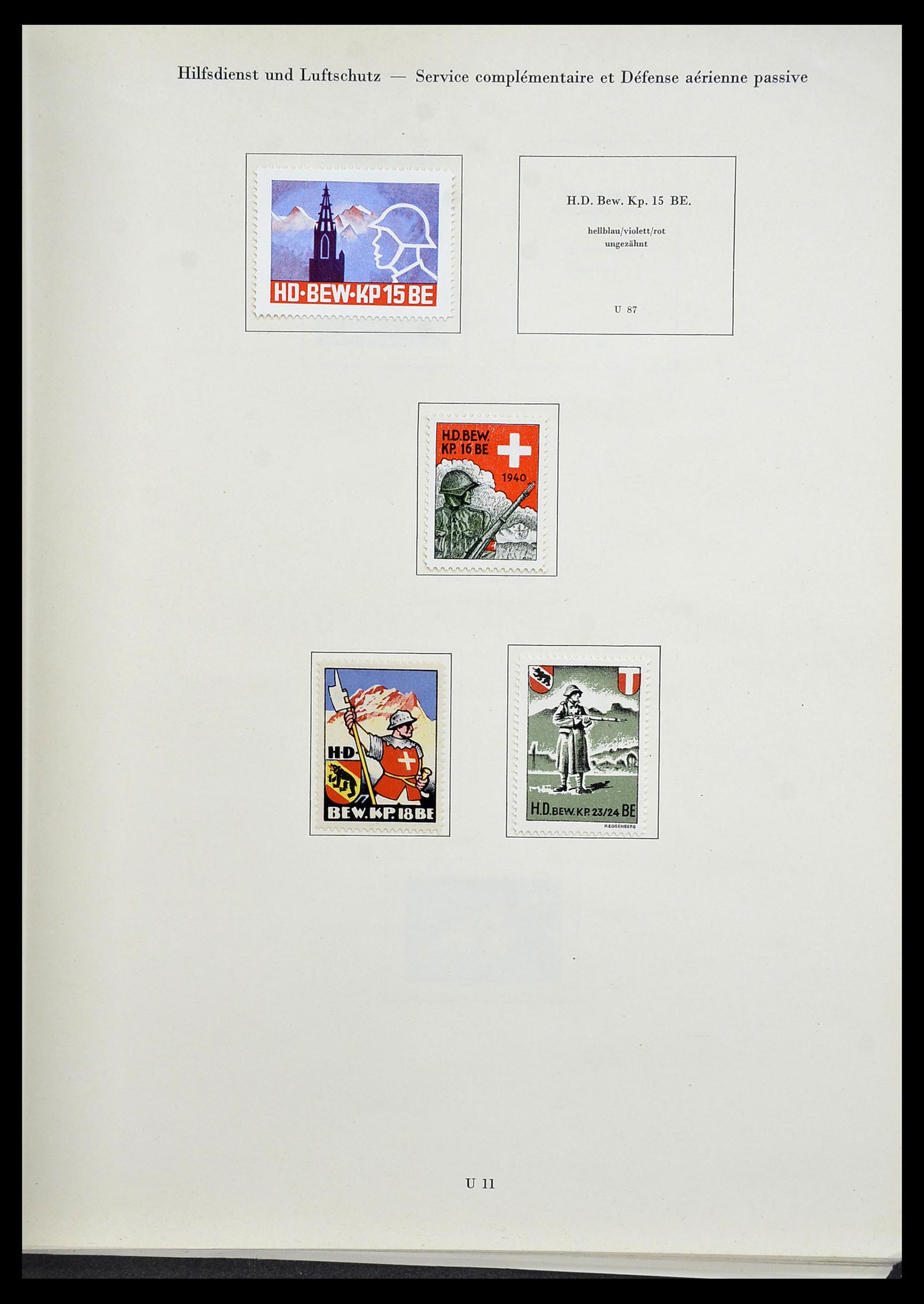 34234 326 - Postzegelverzameling 34234 Zwitserland soldatenzegels 1939-1945.