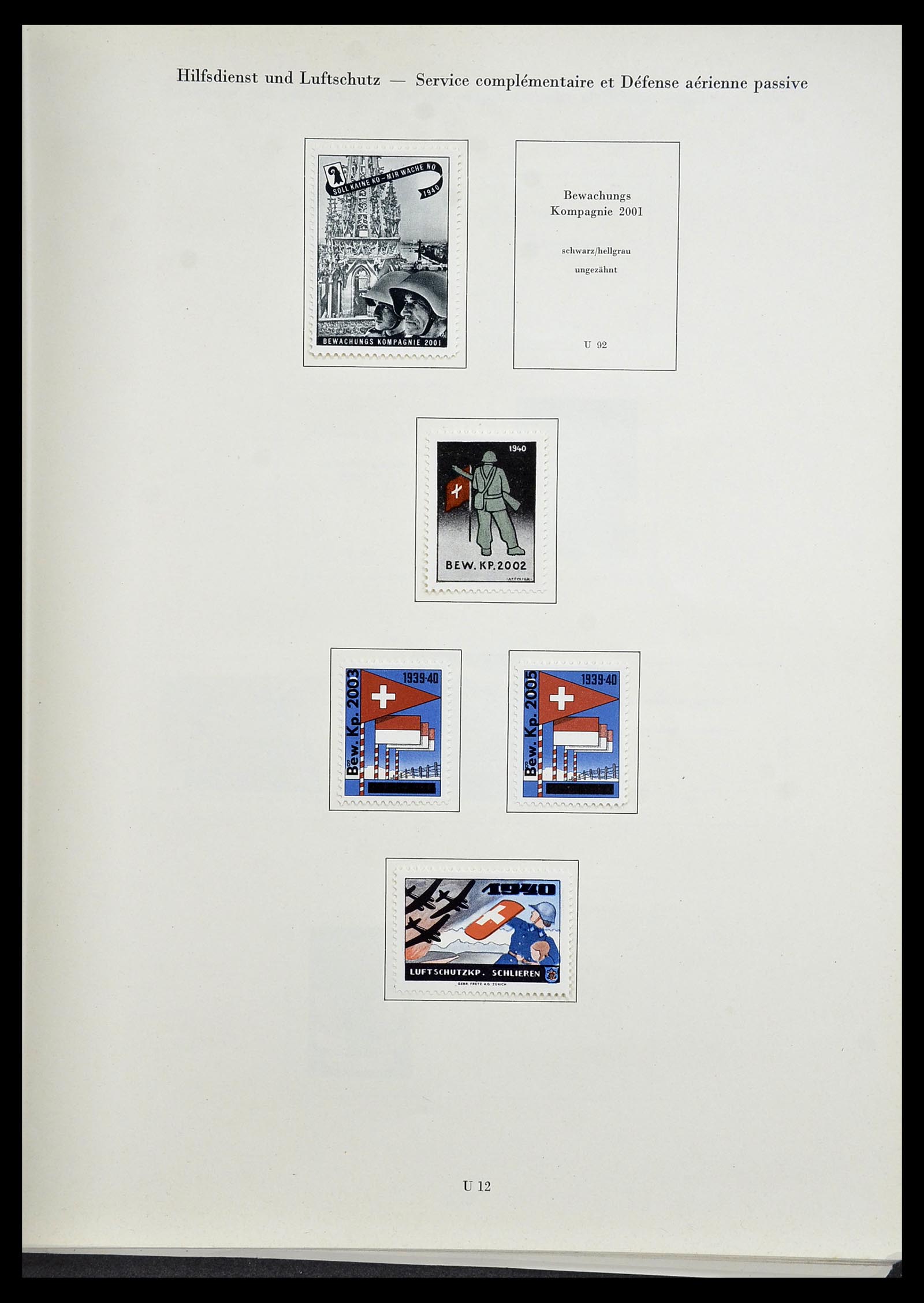 34234 327 - Postzegelverzameling 34234 Zwitserland soldatenzegels 1939-1945.