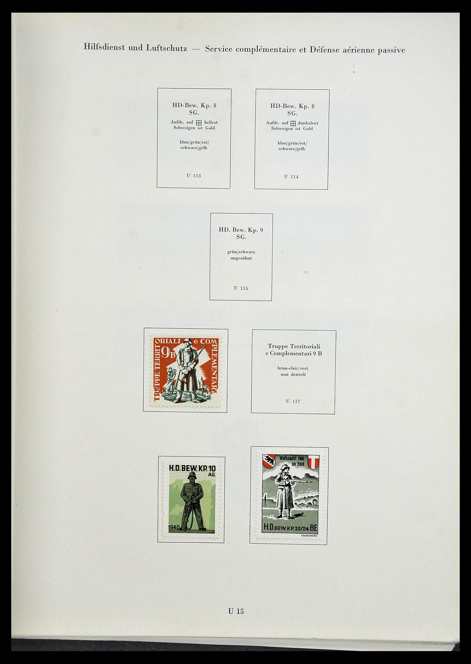34234 330 - Stamp collection 34234 Switzerland soldier stamps 1939-1945.