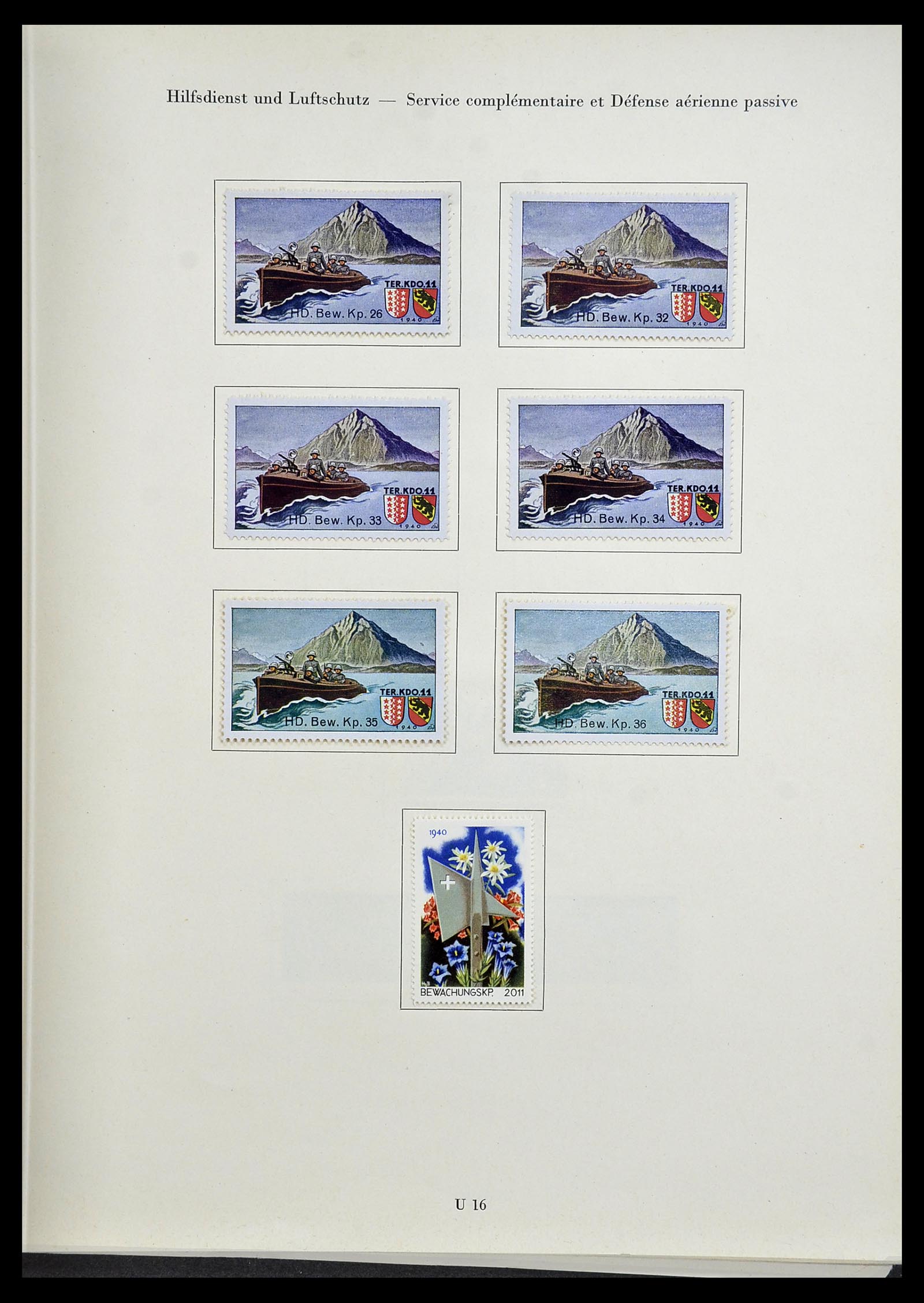 34234 331 - Postzegelverzameling 34234 Zwitserland soldatenzegels 1939-1945.