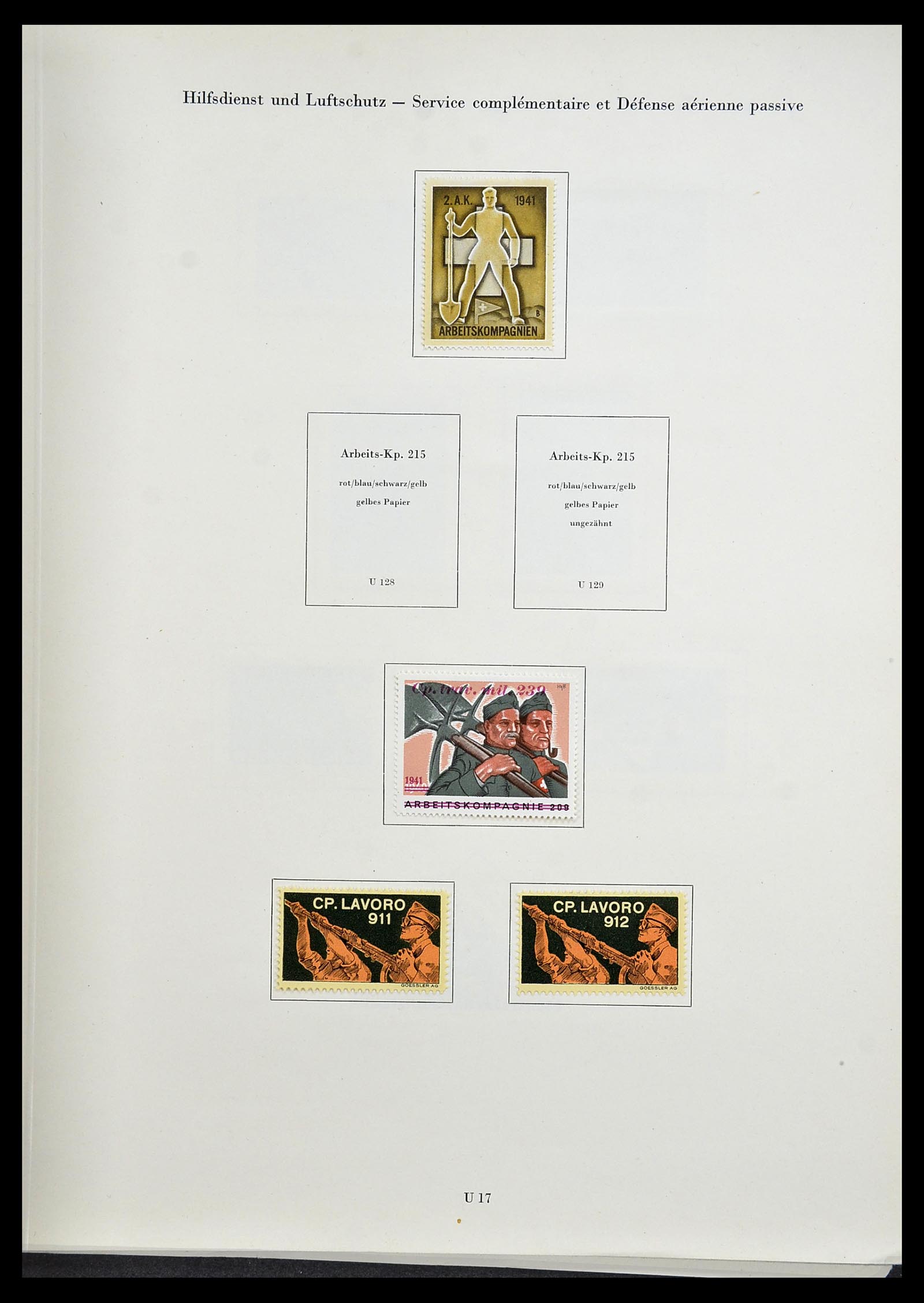 34234 332 - Postzegelverzameling 34234 Zwitserland soldatenzegels 1939-1945.