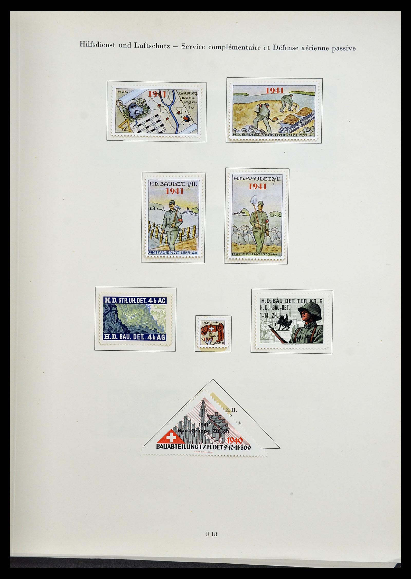 34234 333 - Stamp collection 34234 Switzerland soldier stamps 1939-1945.