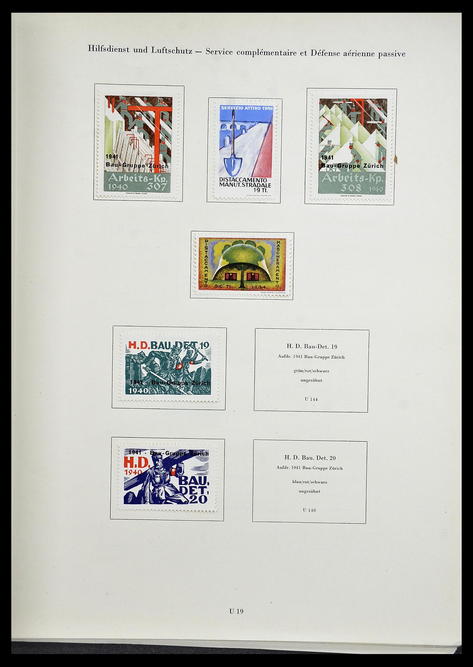 34234 334 - Stamp collection 34234 Switzerland soldier stamps 1939-1945.