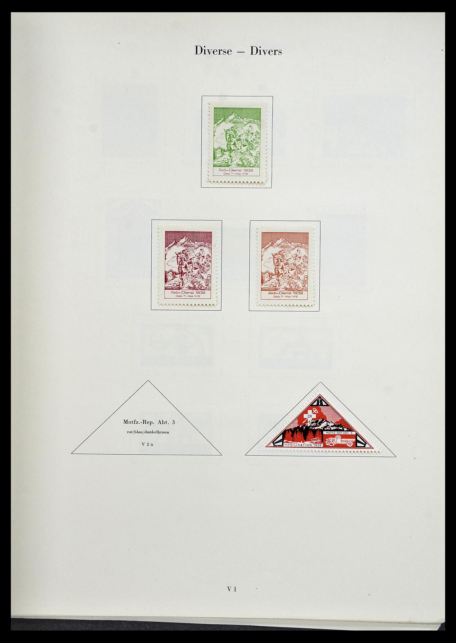 34234 337 - Stamp collection 34234 Switzerland soldier stamps 1939-1945.