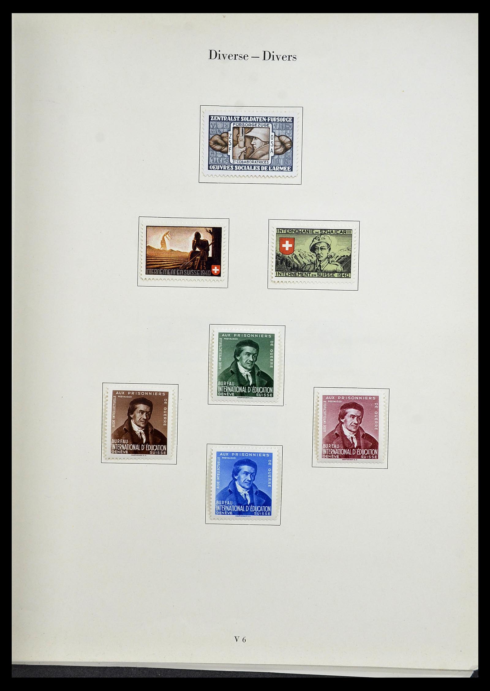 34234 342 - Postzegelverzameling 34234 Zwitserland soldatenzegels 1939-1945.