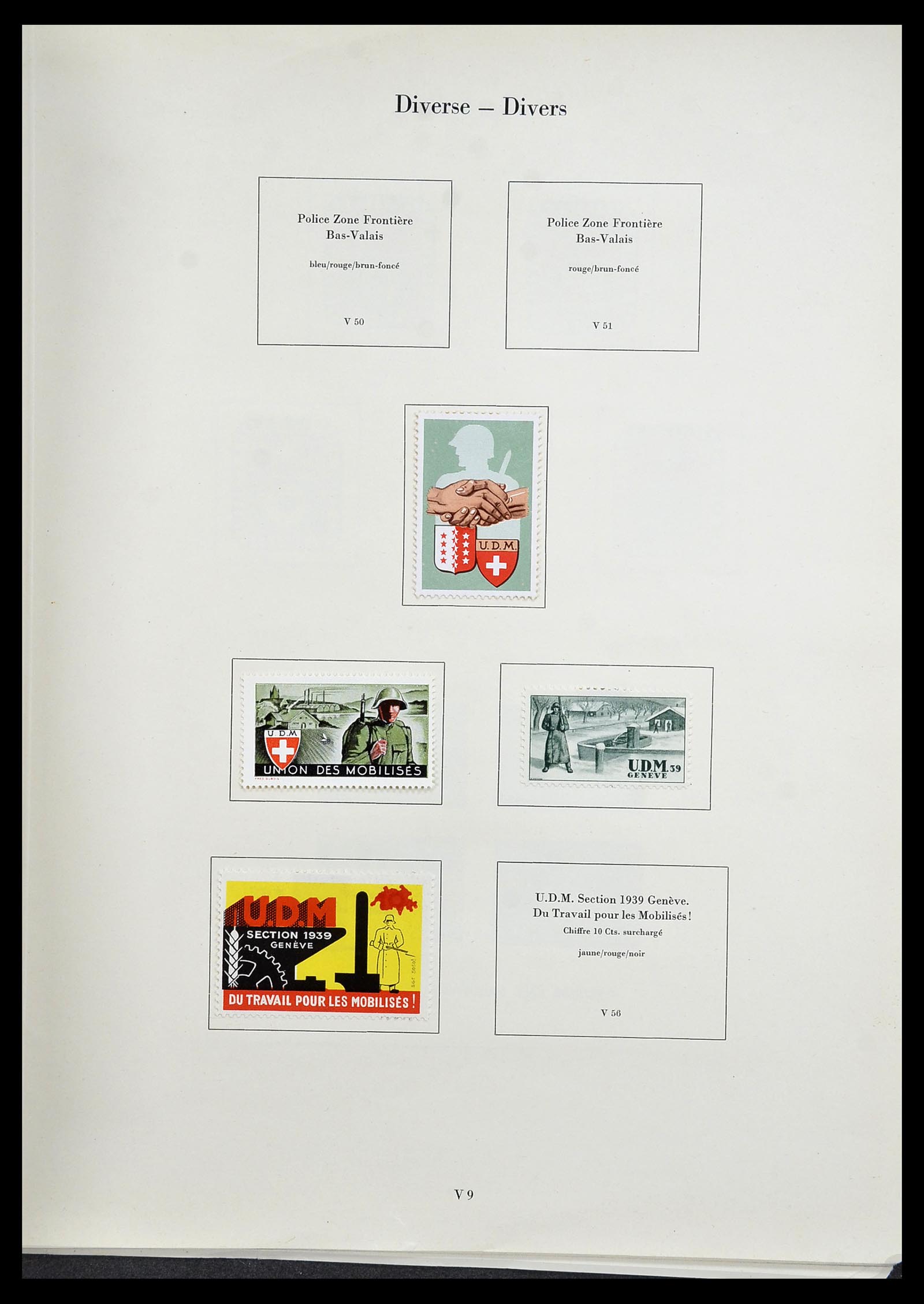 34234 345 - Stamp collection 34234 Switzerland soldier stamps 1939-1945.
