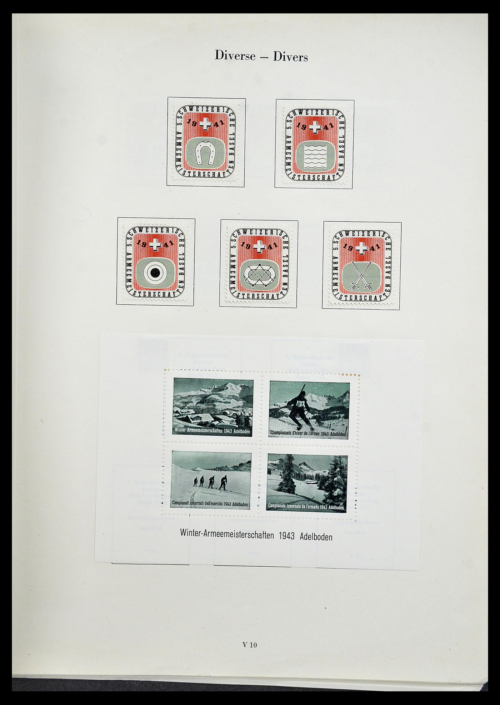 34234 346 - Stamp collection 34234 Switzerland soldier stamps 1939-1945.