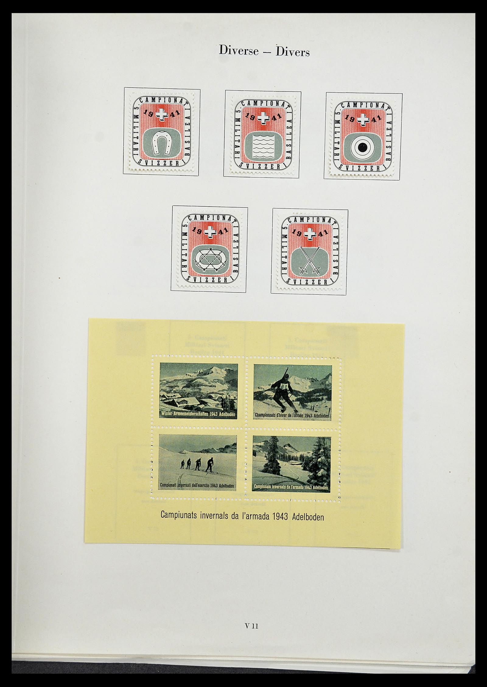34234 347 - Stamp collection 34234 Switzerland soldier stamps 1939-1945.
