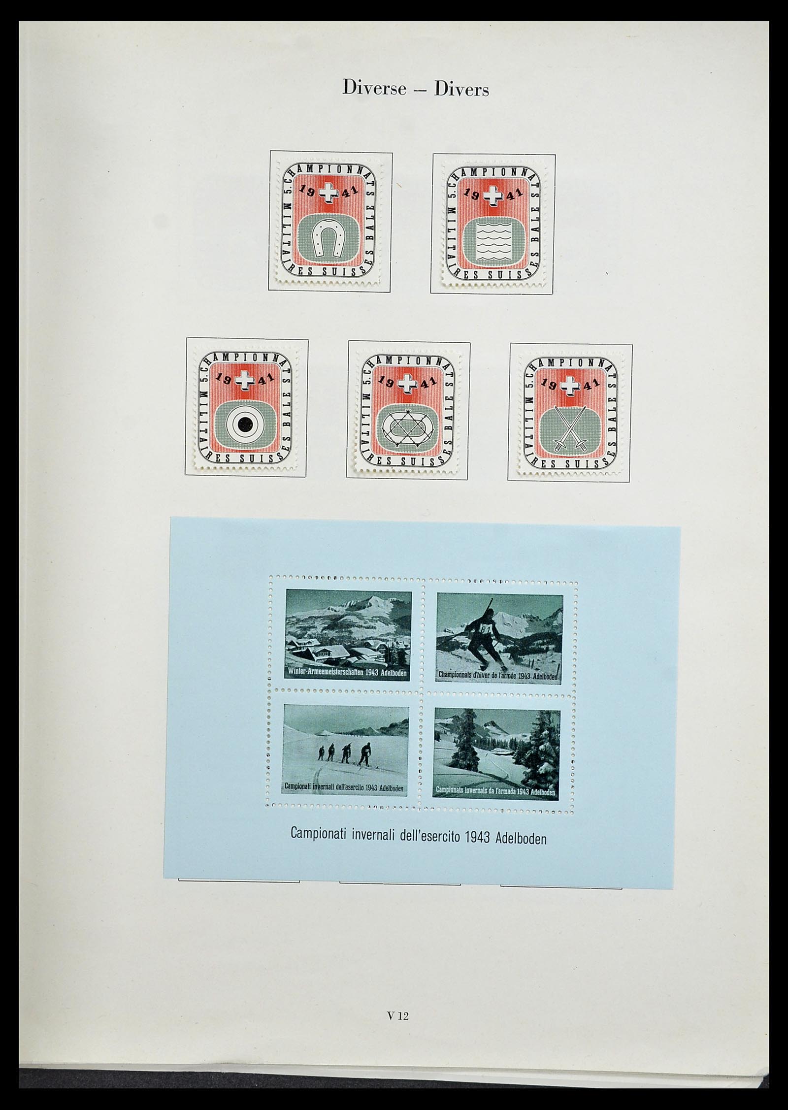 34234 348 - Stamp collection 34234 Switzerland soldier stamps 1939-1945.