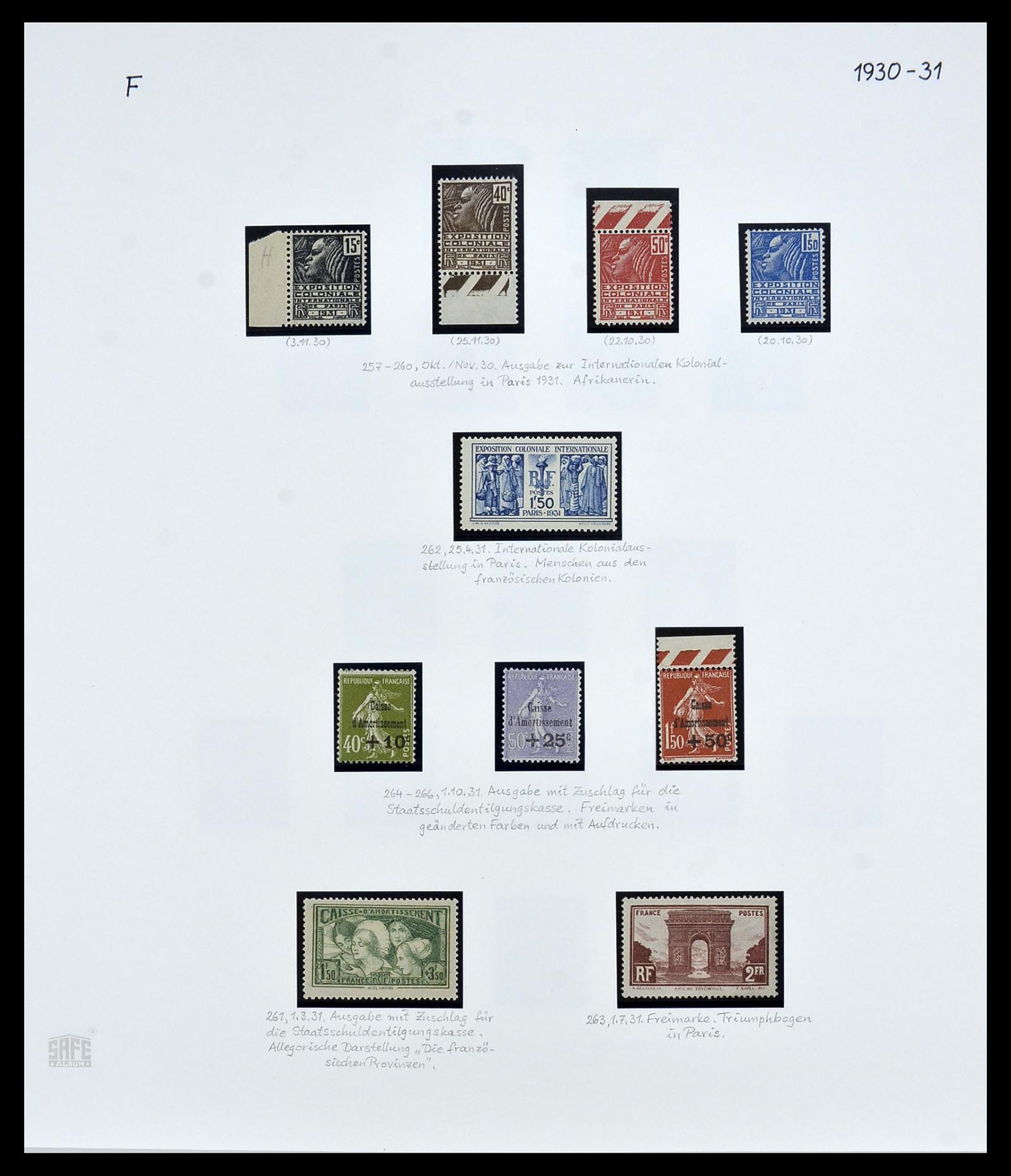 34235 003 - Postzegelverzameling 34235 Frankrijk 1930-2000.