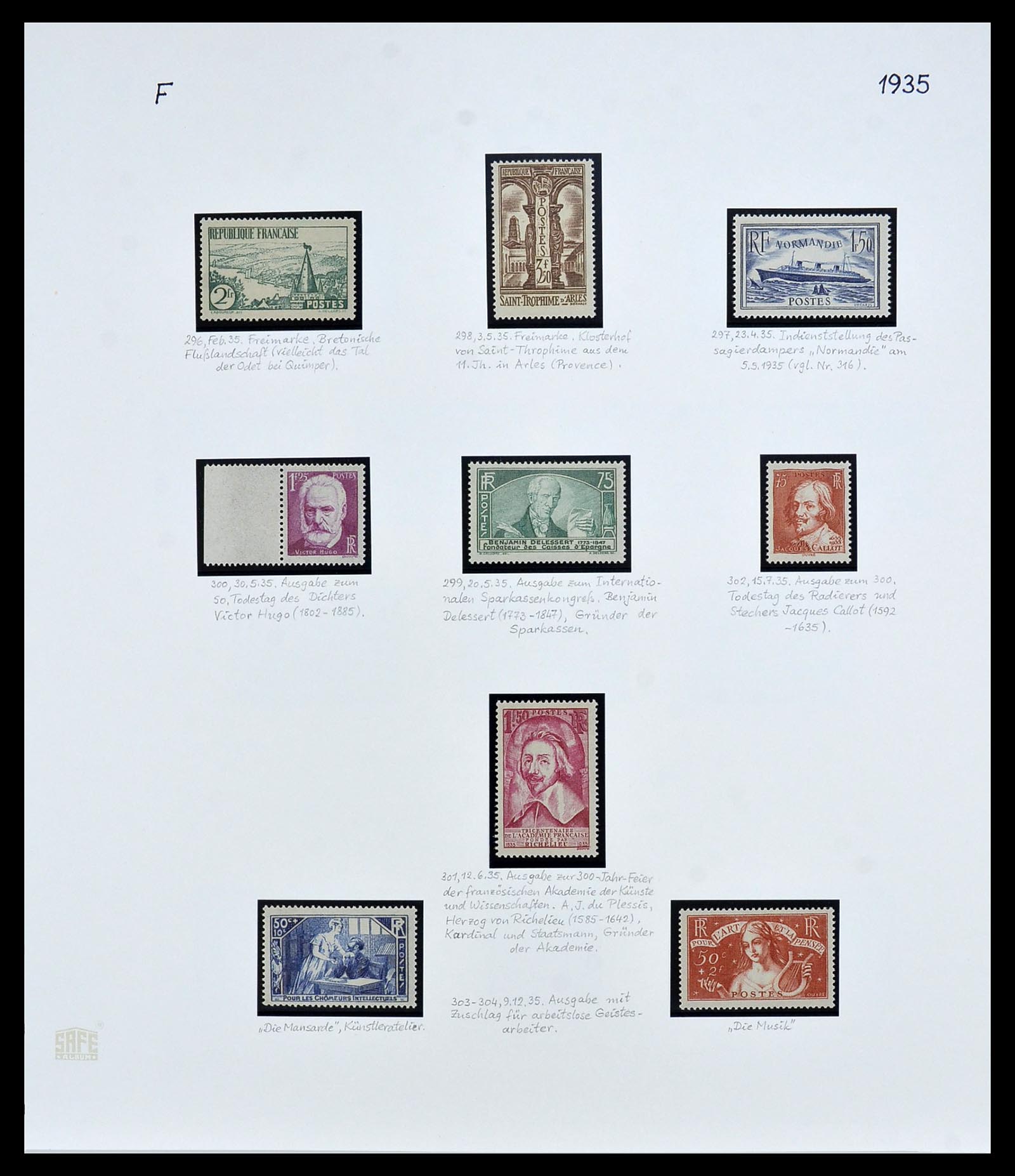 34235 006 - Postzegelverzameling 34235 Frankrijk 1930-2000.