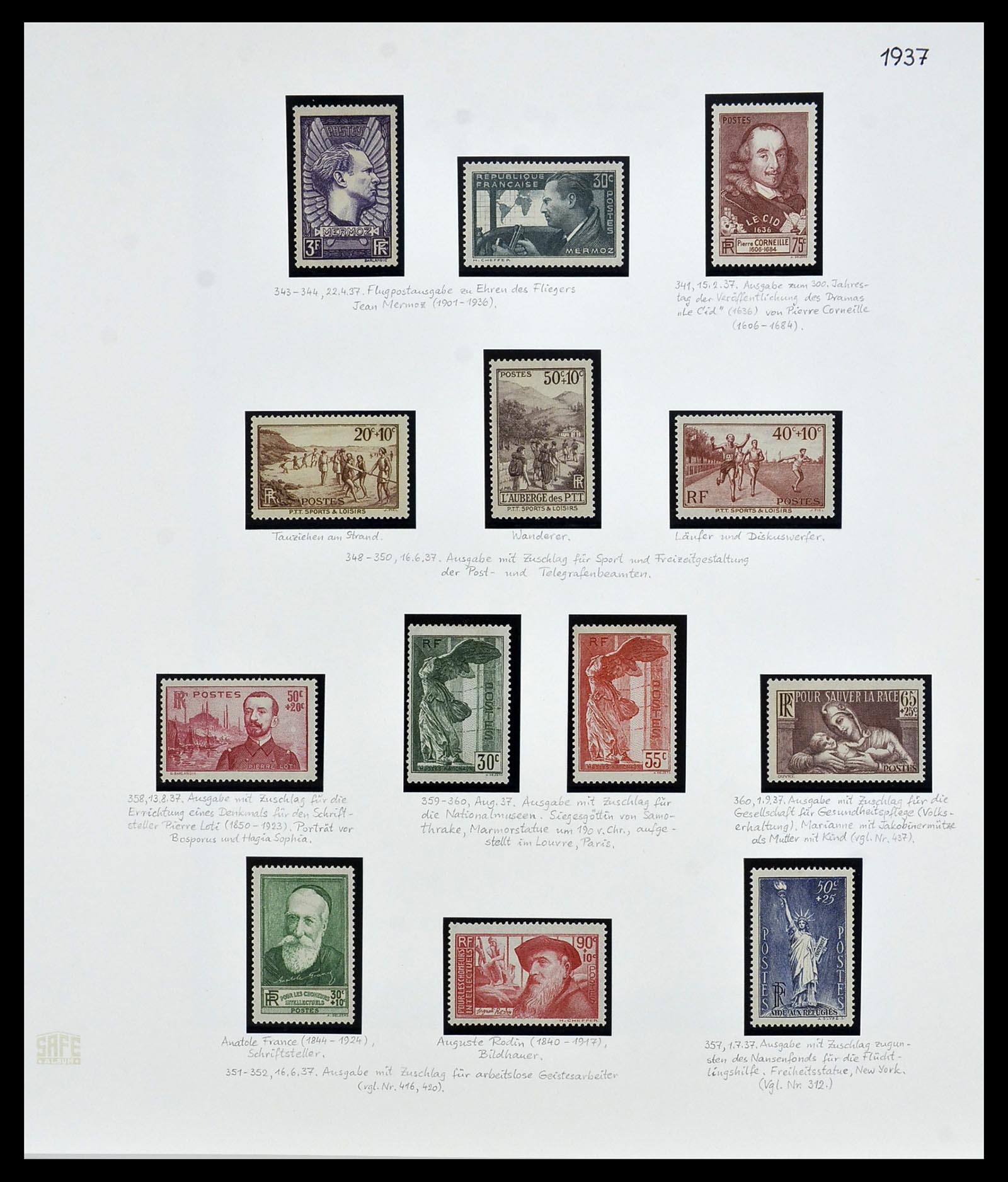 34235 011 - Postzegelverzameling 34235 Frankrijk 1930-2000.