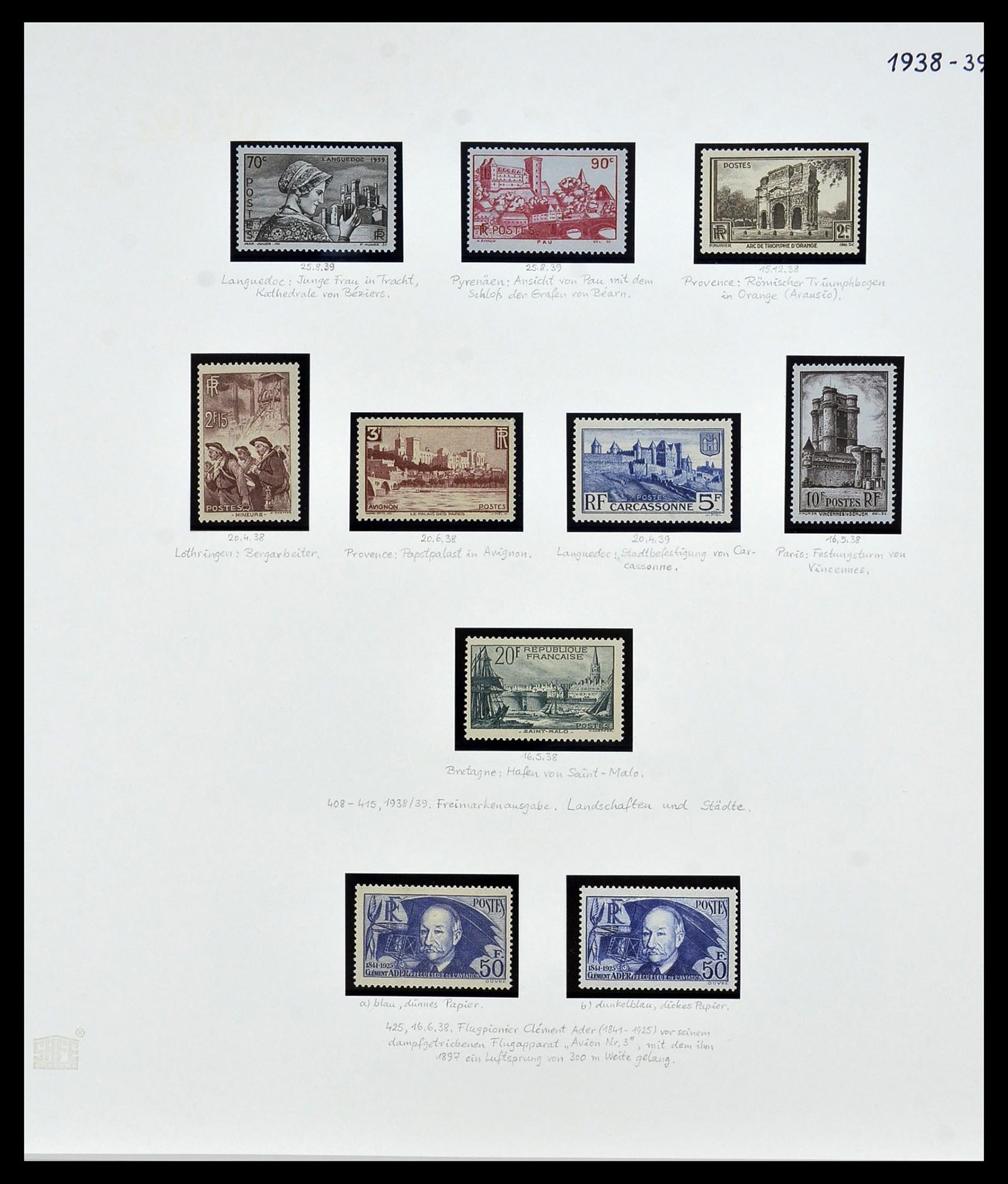 34235 014 - Postzegelverzameling 34235 Frankrijk 1930-2000.